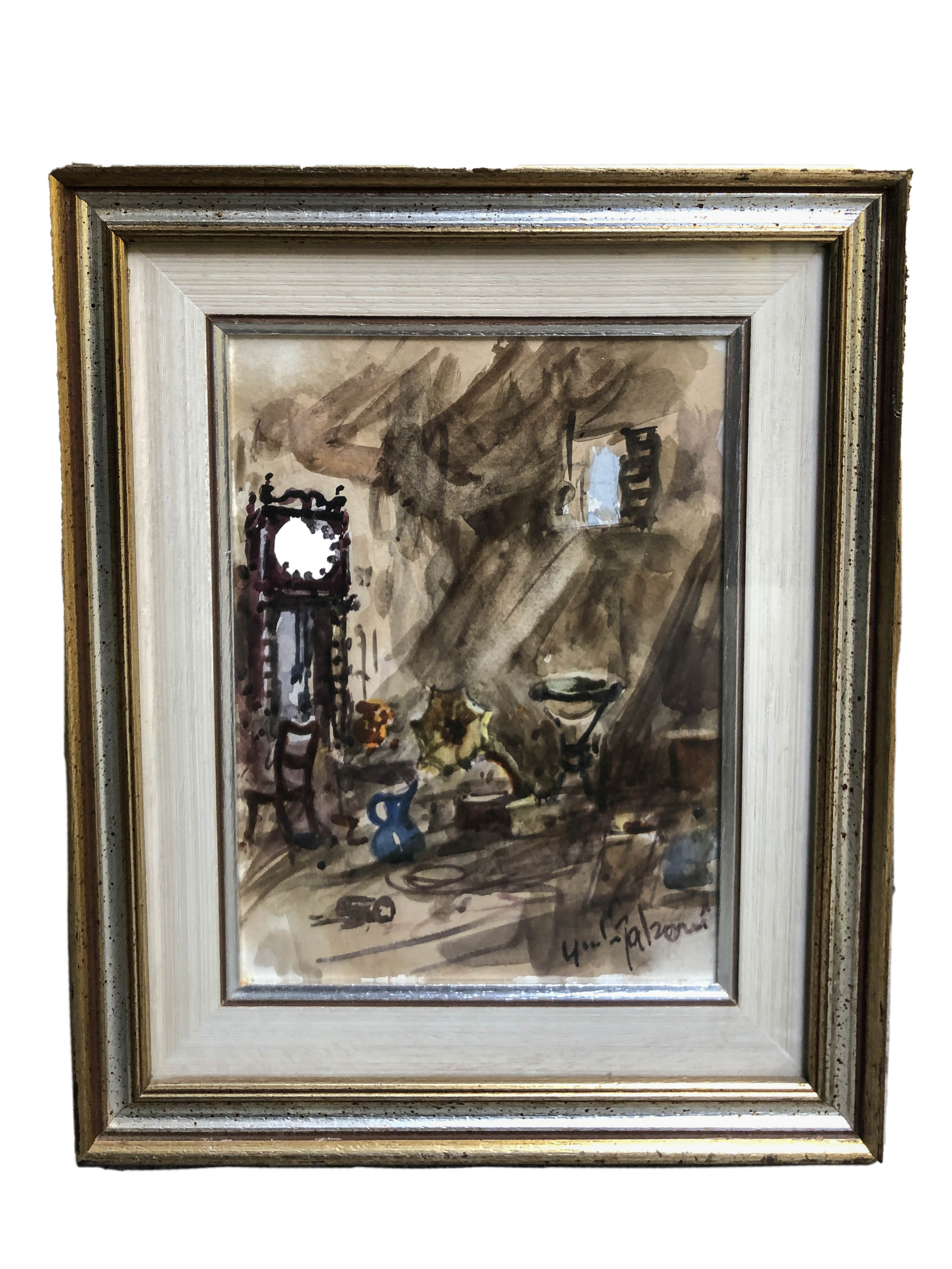 Dipinto di Acquerello di Giulio Falzoni, Anni '60