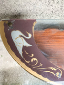 Console il Legno e Vetro con Specchio Lavorato ad Acido Anni 50