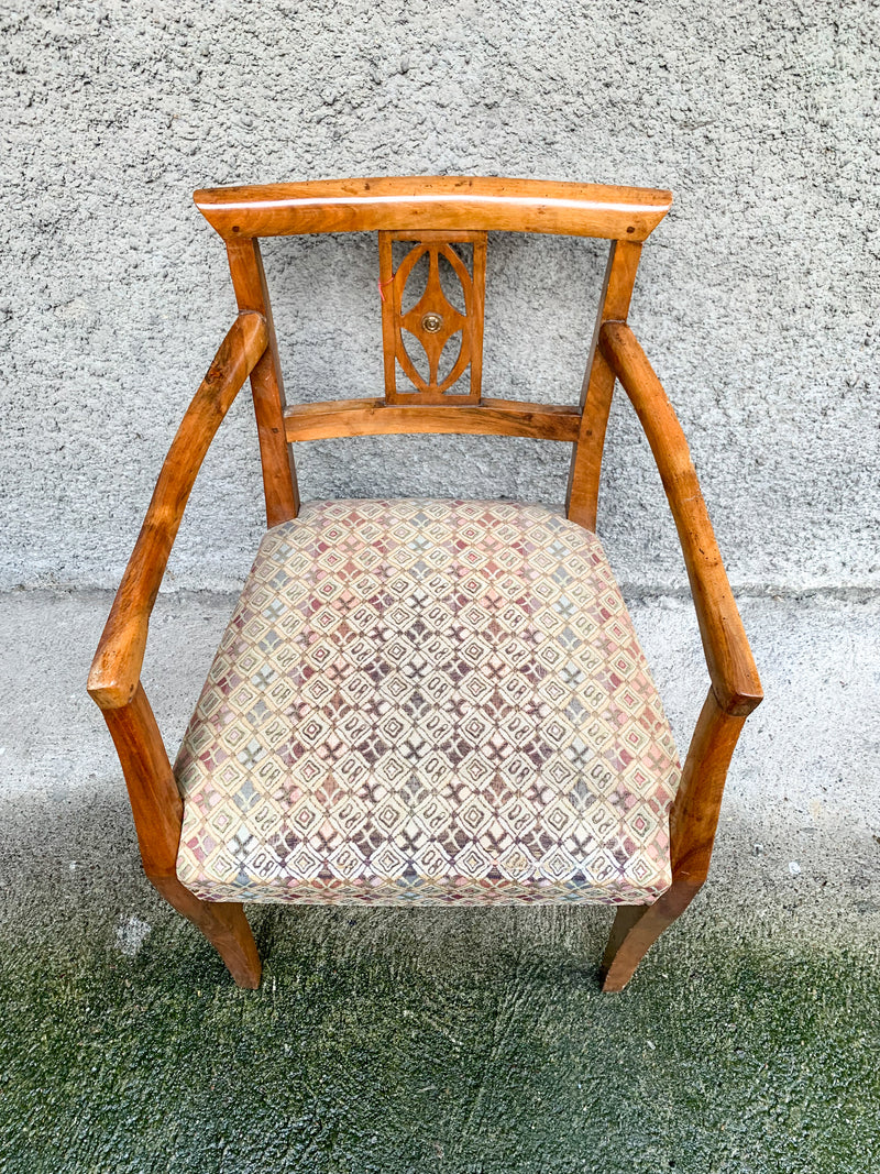 Armrest Chair in Empire Walnut from 1880