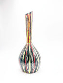 Vaso Striato in Ceramica di Origine Veneta, anni '60
