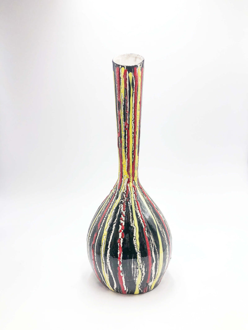 Striped Ceramic Vase of Venetian Origin, 1960s