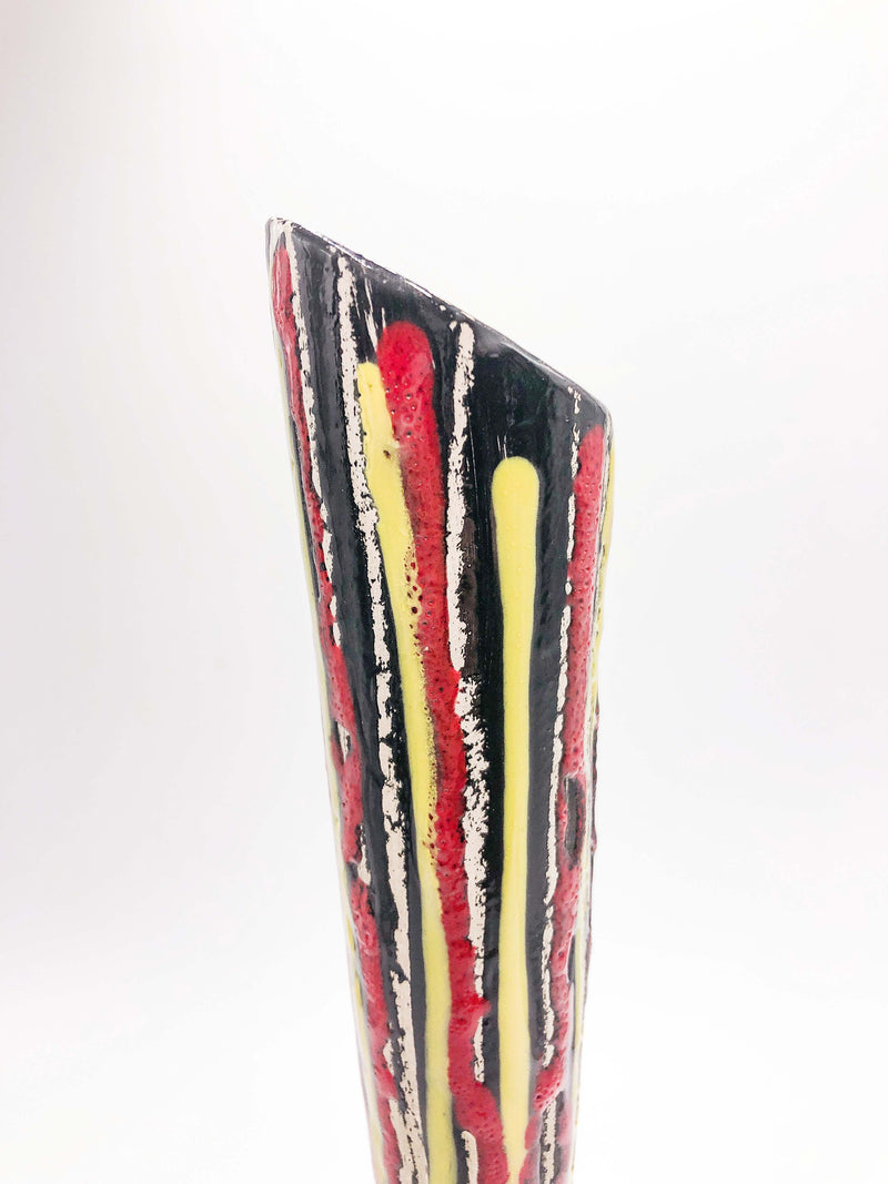 Striped Ceramic Vase of Venetian Origin, 1960s