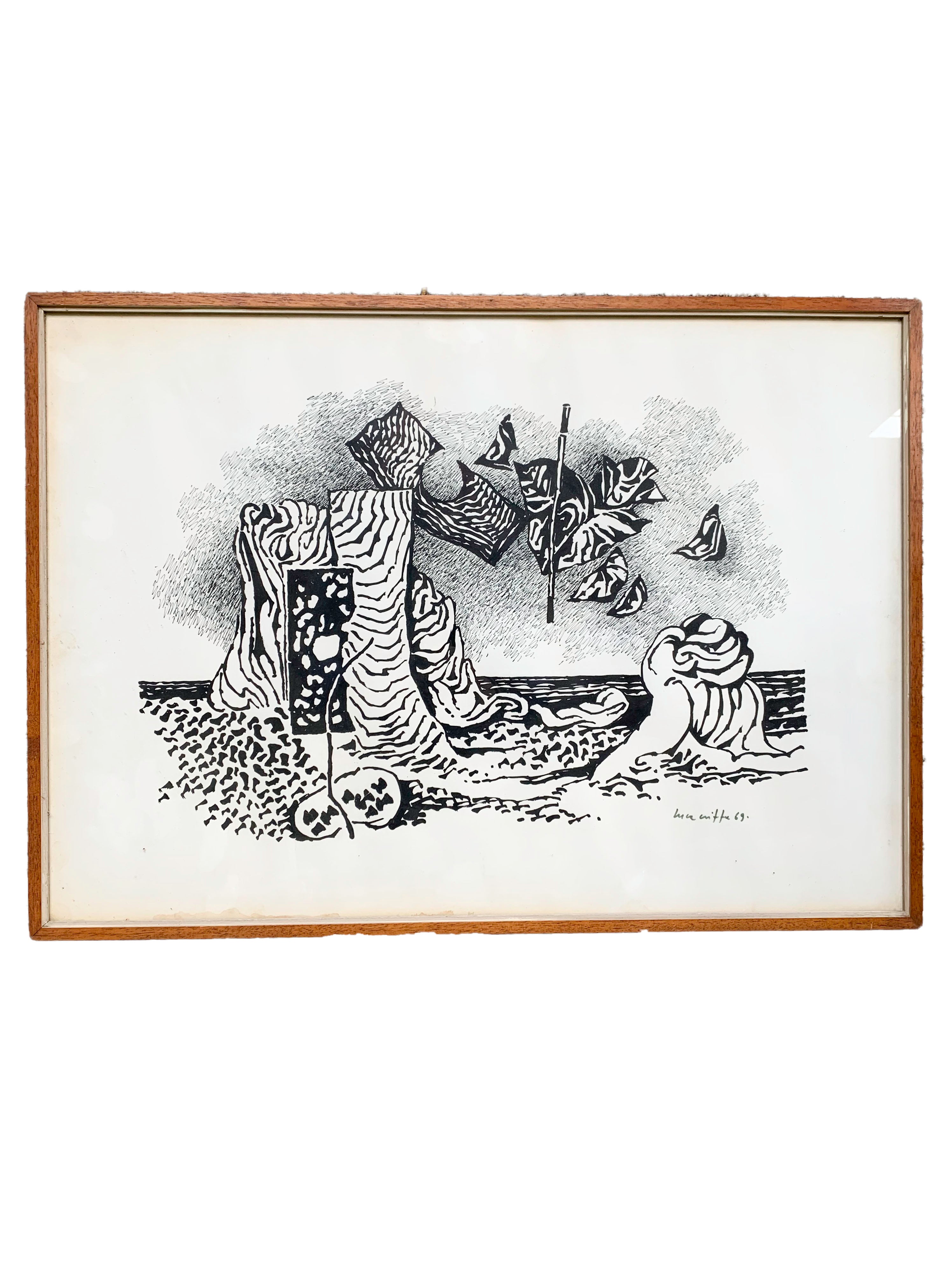 China painting by Luca Crippa from 1969