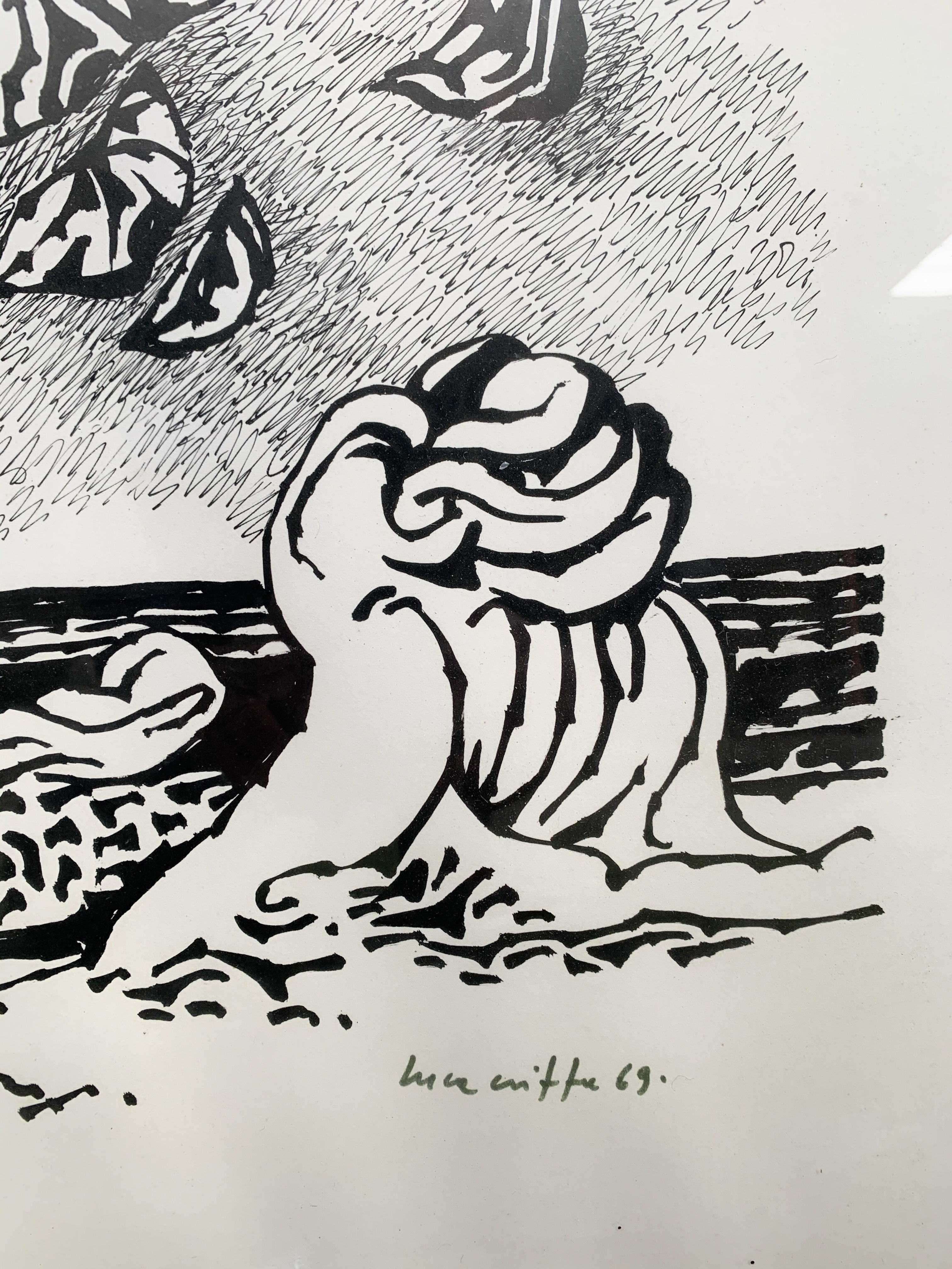 China painting by Luca Crippa from 1969