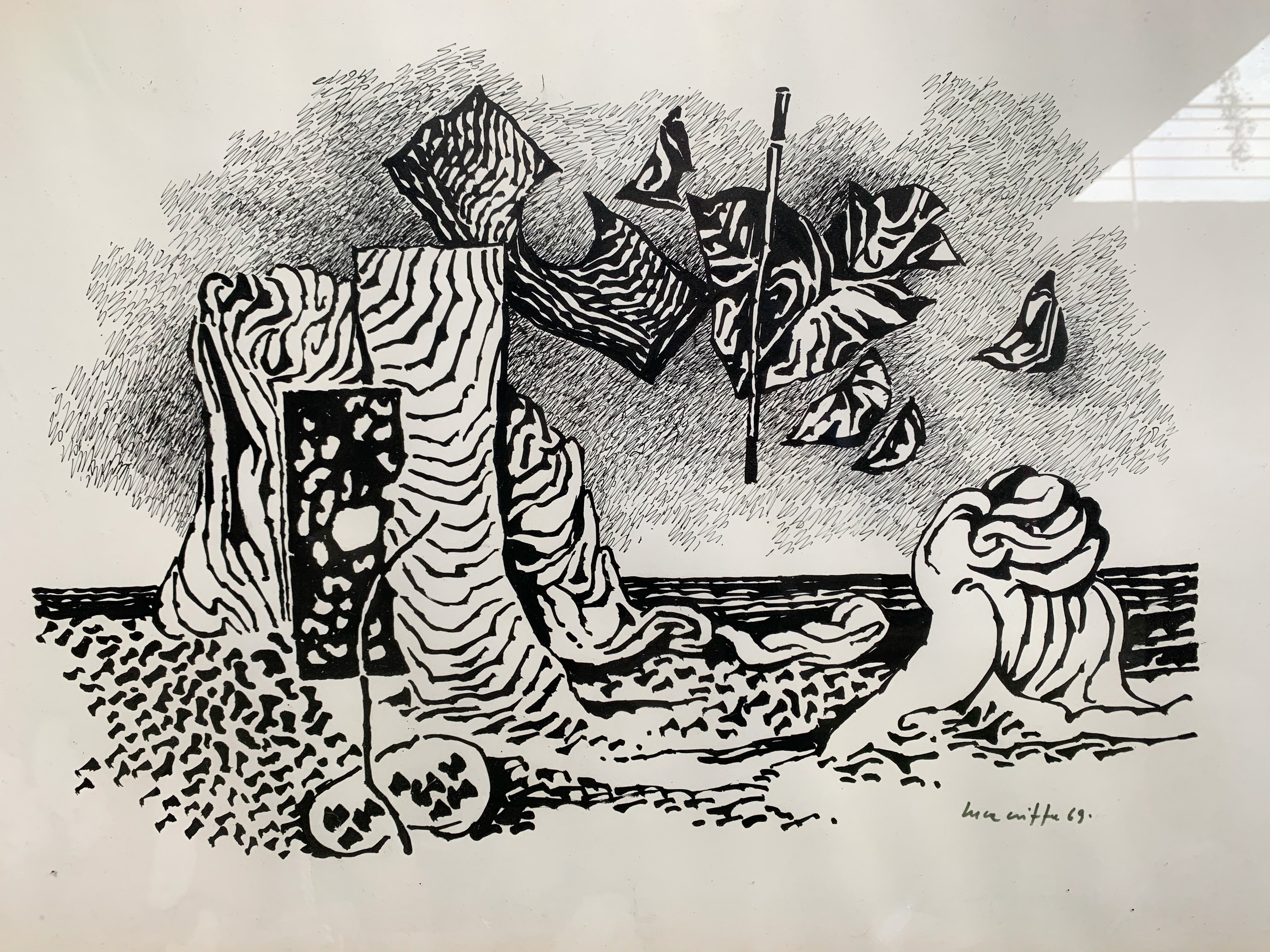 China painting by Luca Crippa from 1969