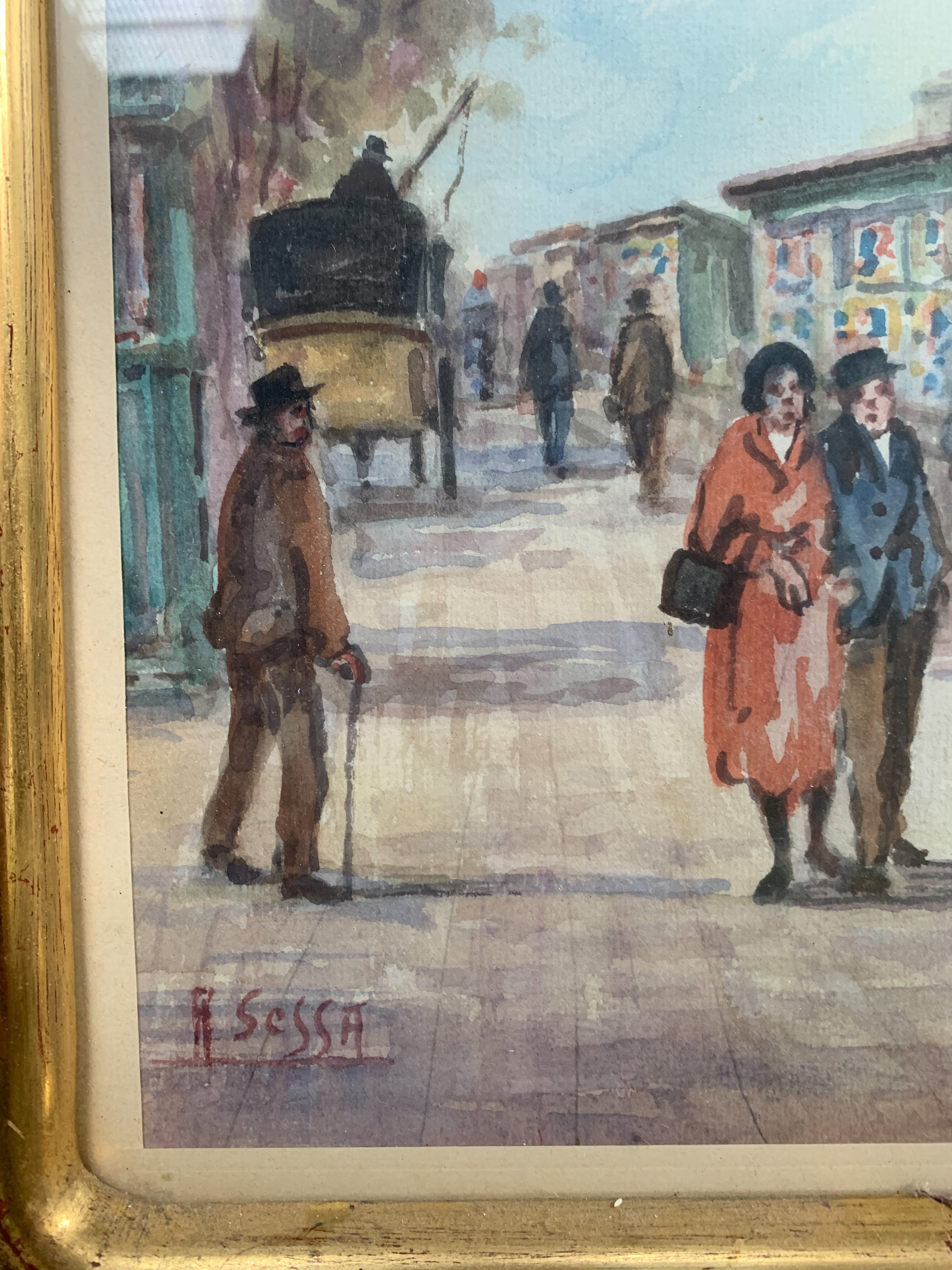 Pair of Watercolors by Aldo Sessa