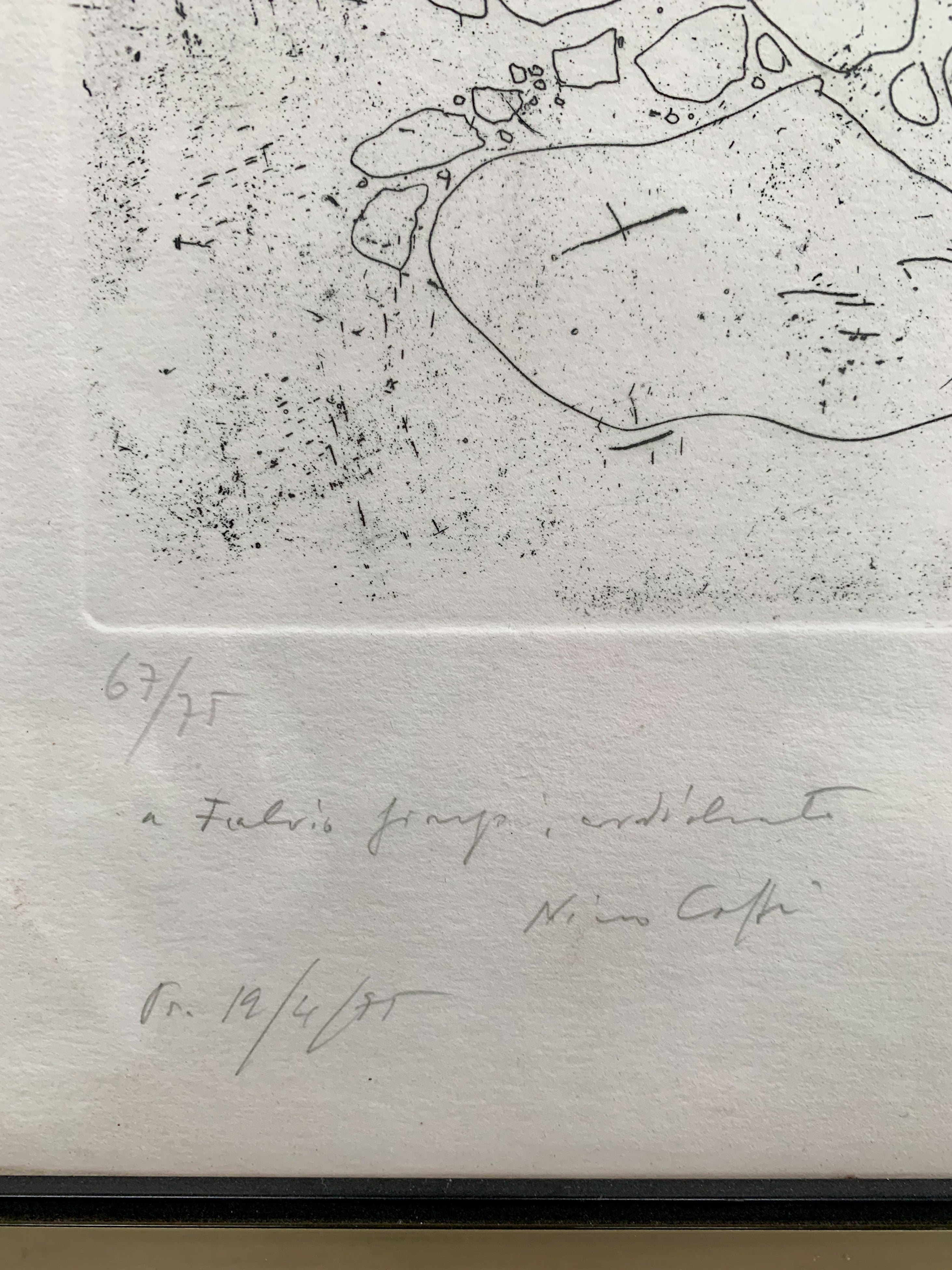 Lithograph by Nino Caffè from the 1970s