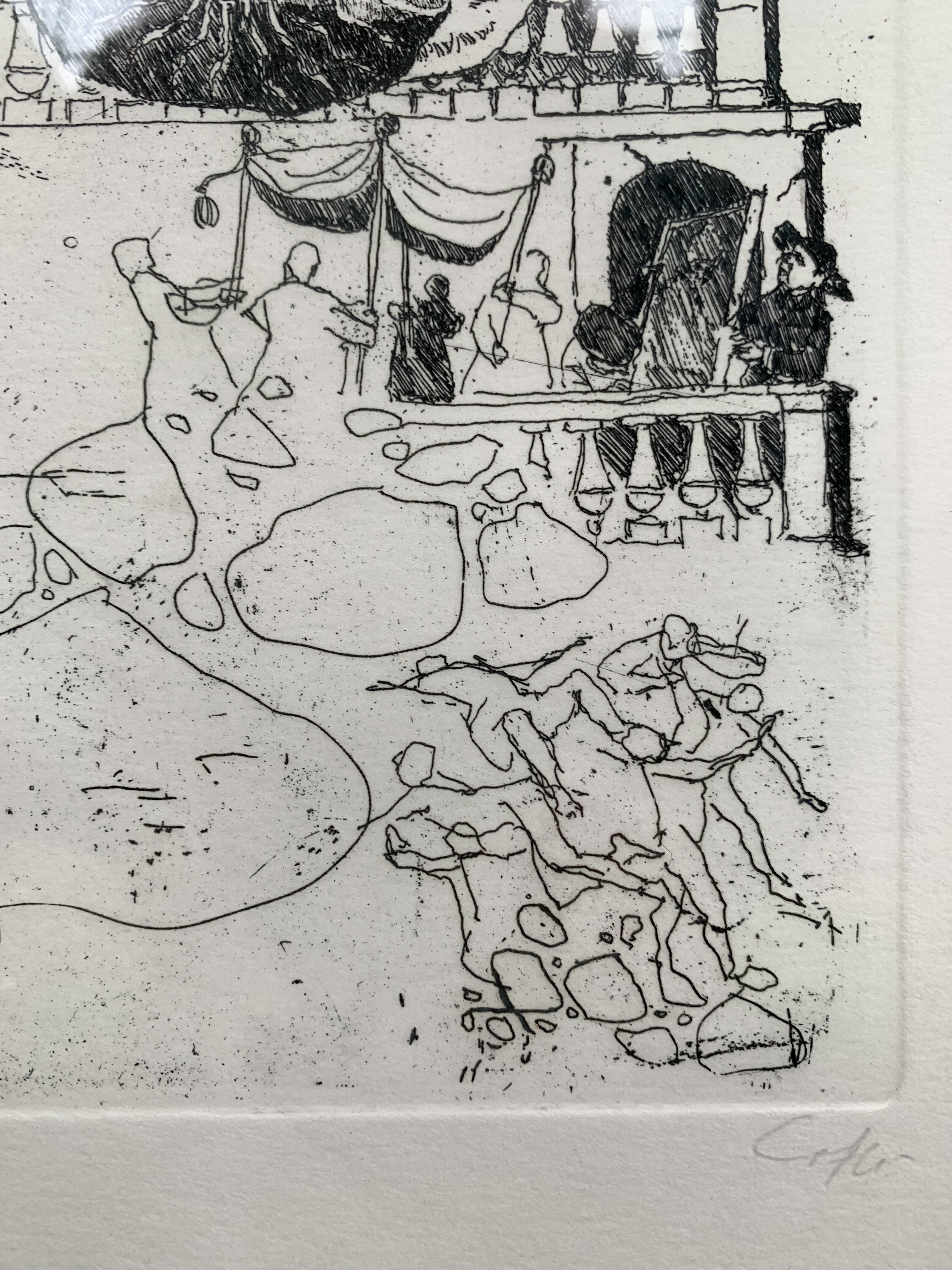 Lithograph by Nino Caffè from the 1970s