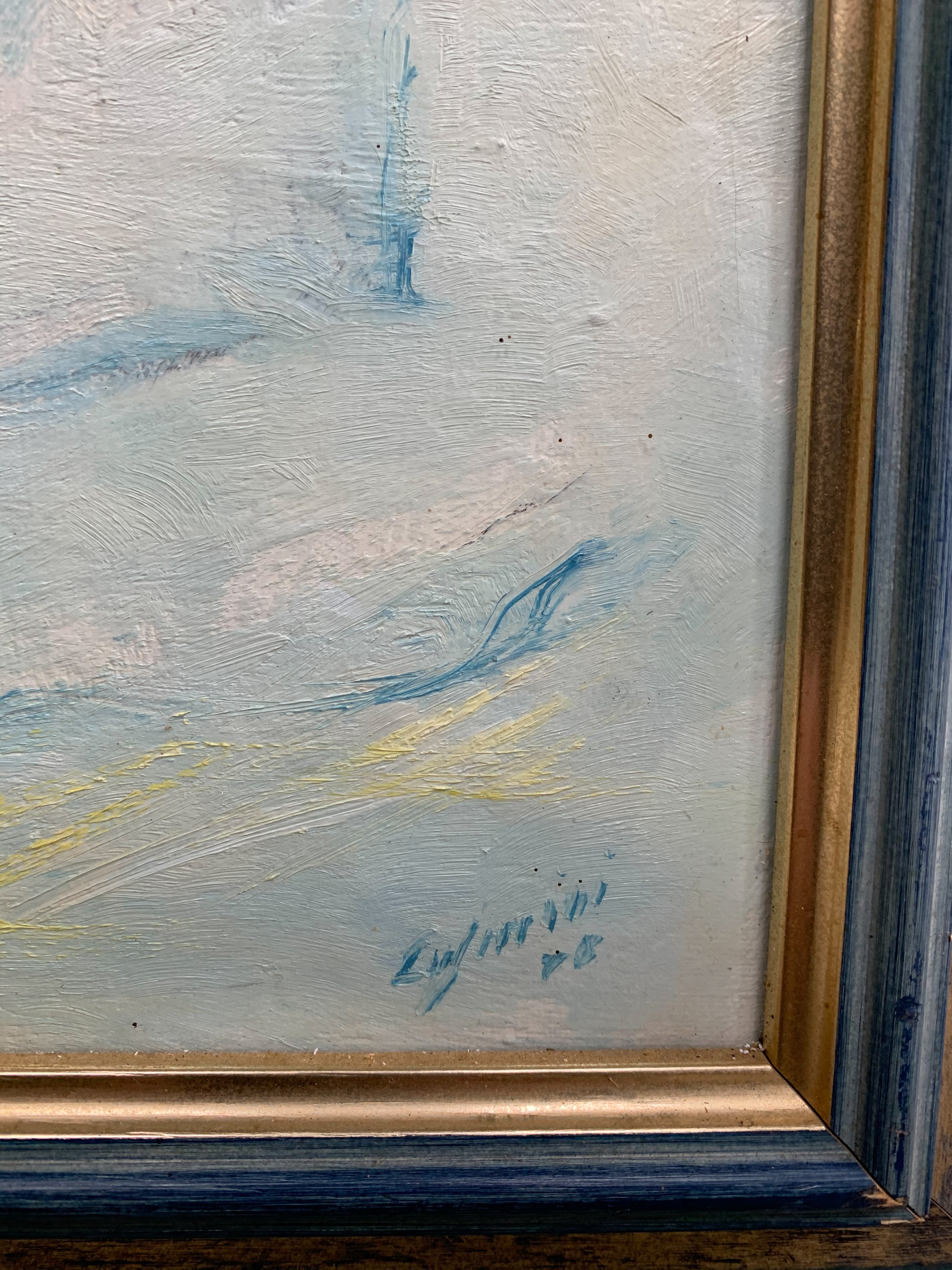 Oil Painting on Canvas Landscape of Houses