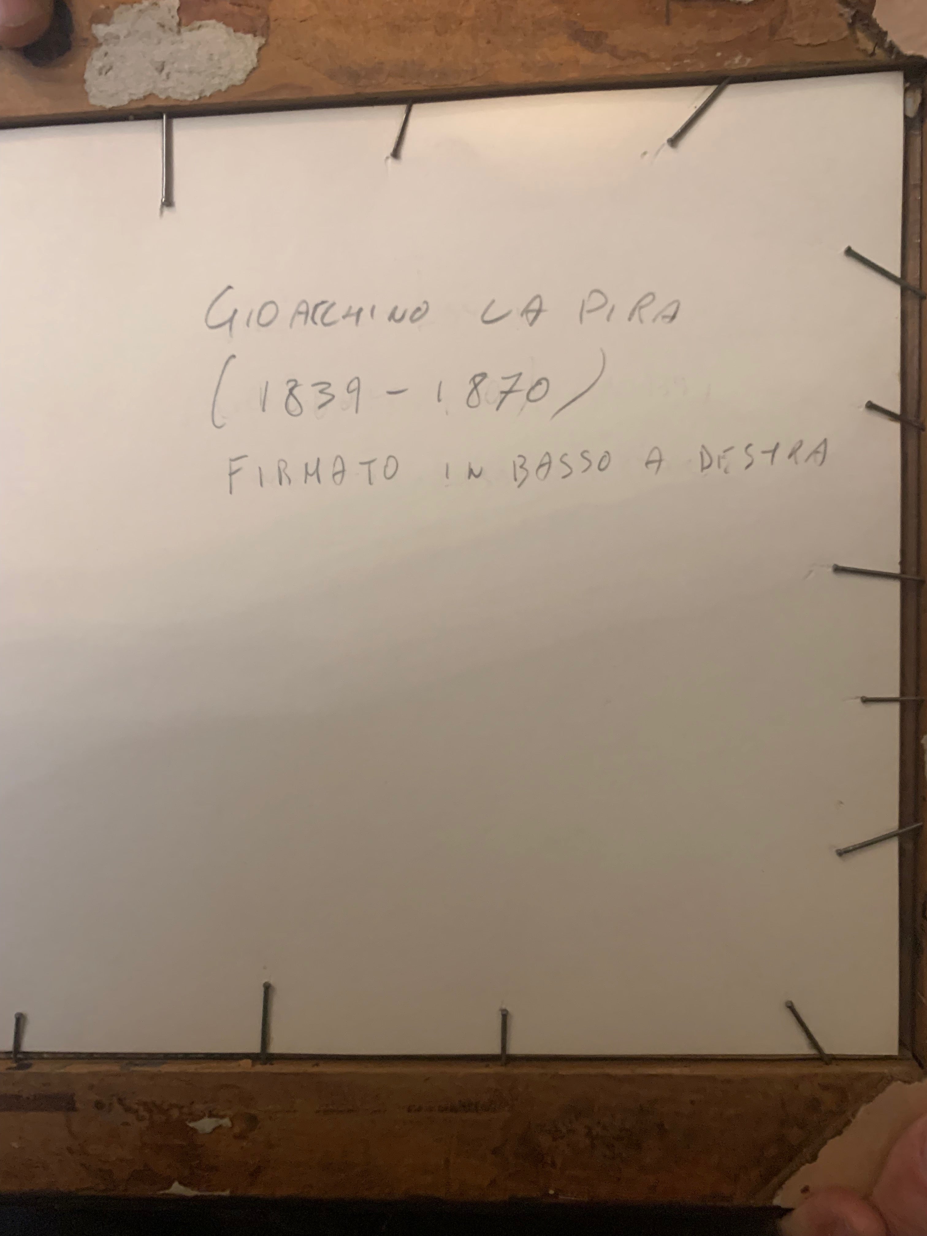 Dipinto di Gioacchino La Pira del 1800