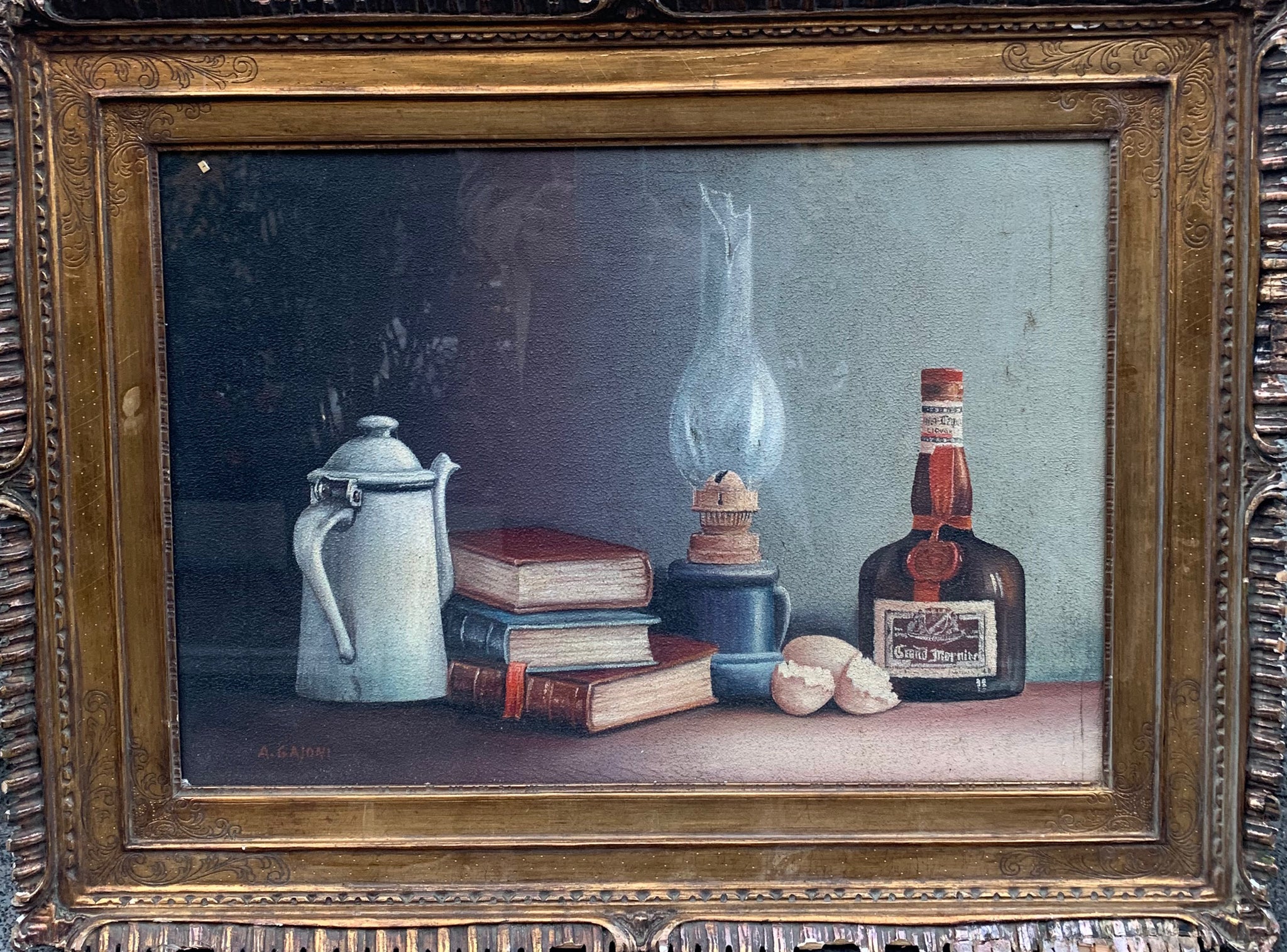 Still life painting by Attilio Gaioni 1950s