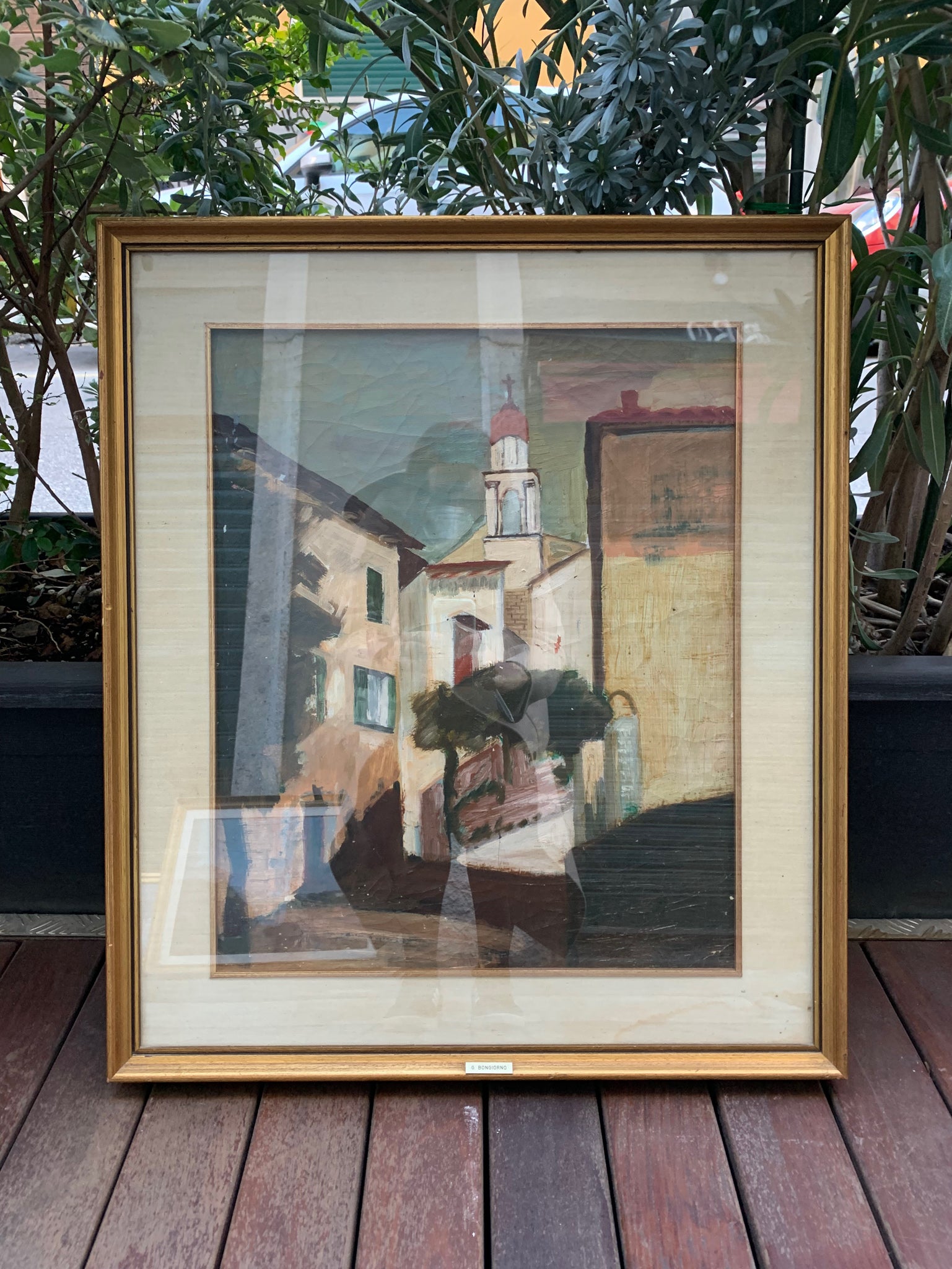 Oil Painting on Canvas by Giusy Bongiorno 1960s