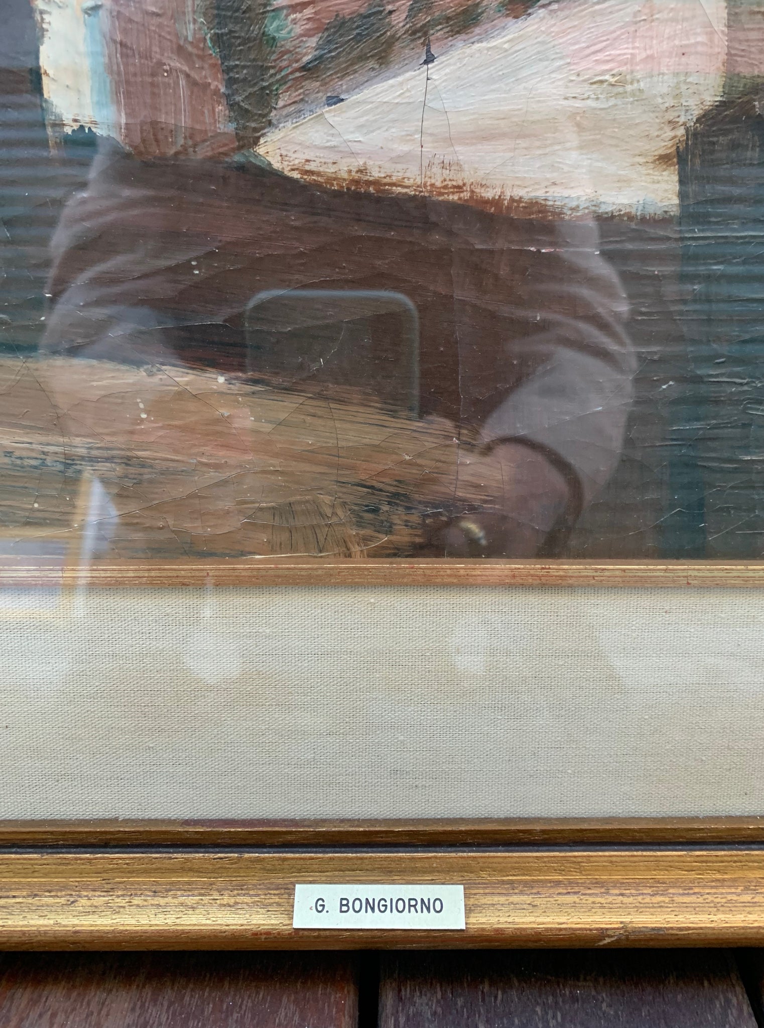 Oil Painting on Canvas by Giusy Bongiorno 1960s