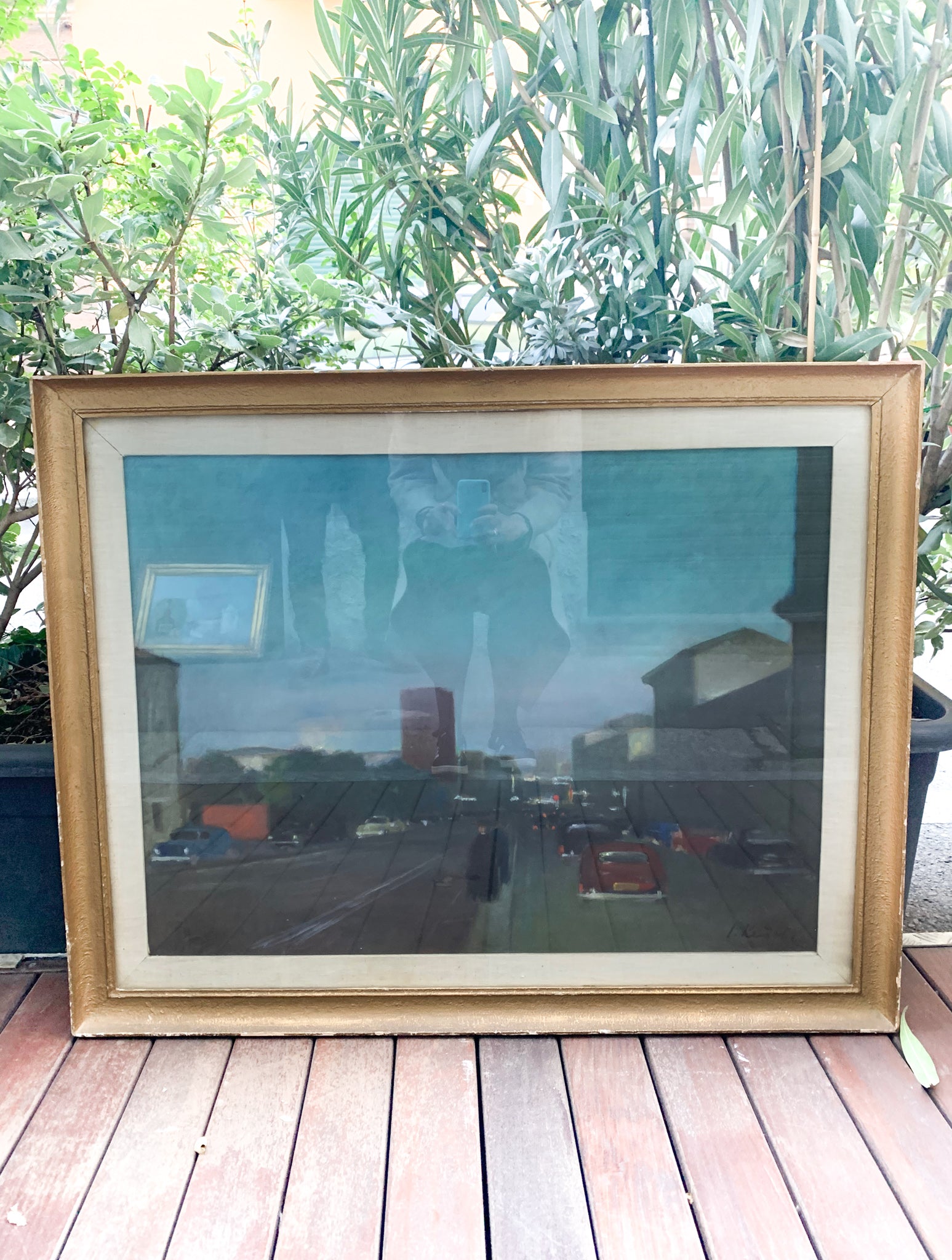 60s City Landscape Painting