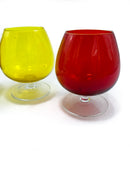 Set di 4 Bicchieri da Cognac Colorati