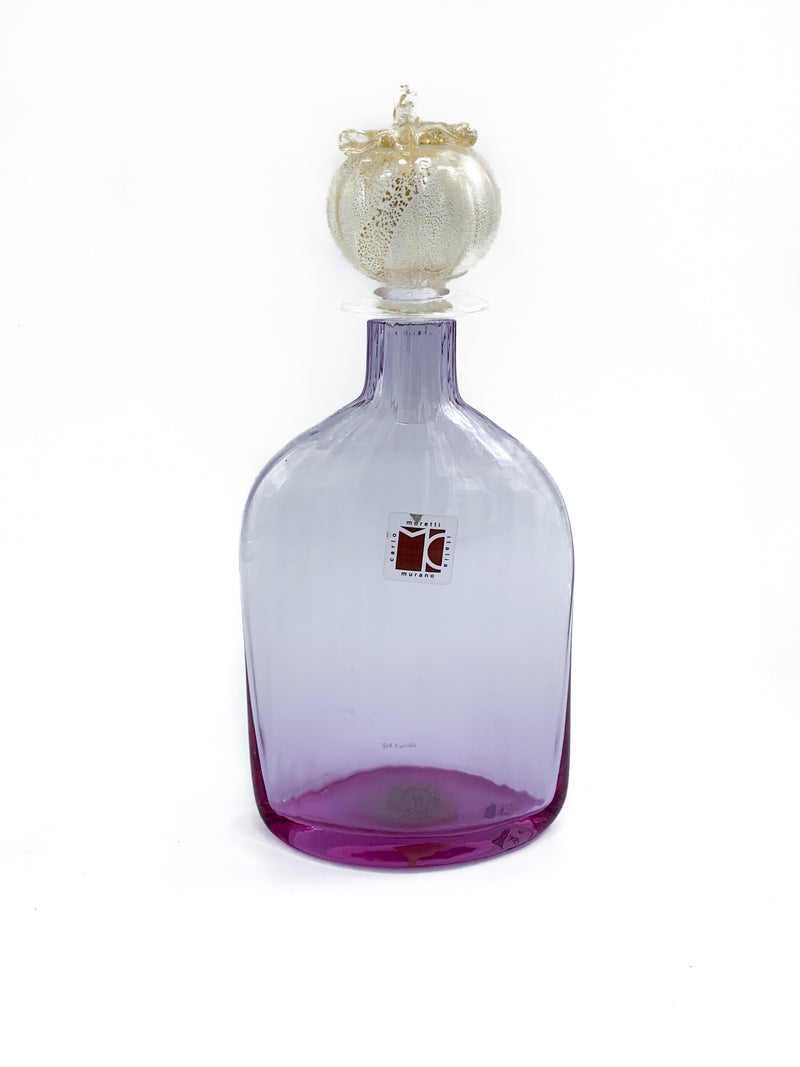 Murano glass bottle signed by Carlo Moretti