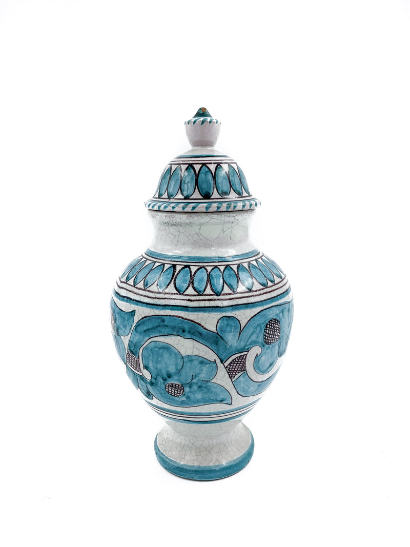 Potiche in Ceramica di Orvieto Azzurra Anni 50