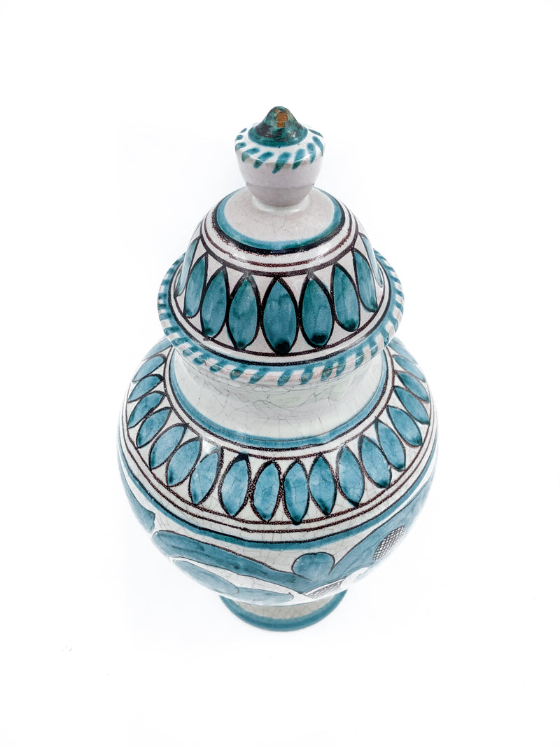 Potiche in Ceramica di Orvieto Azzurra Anni 50