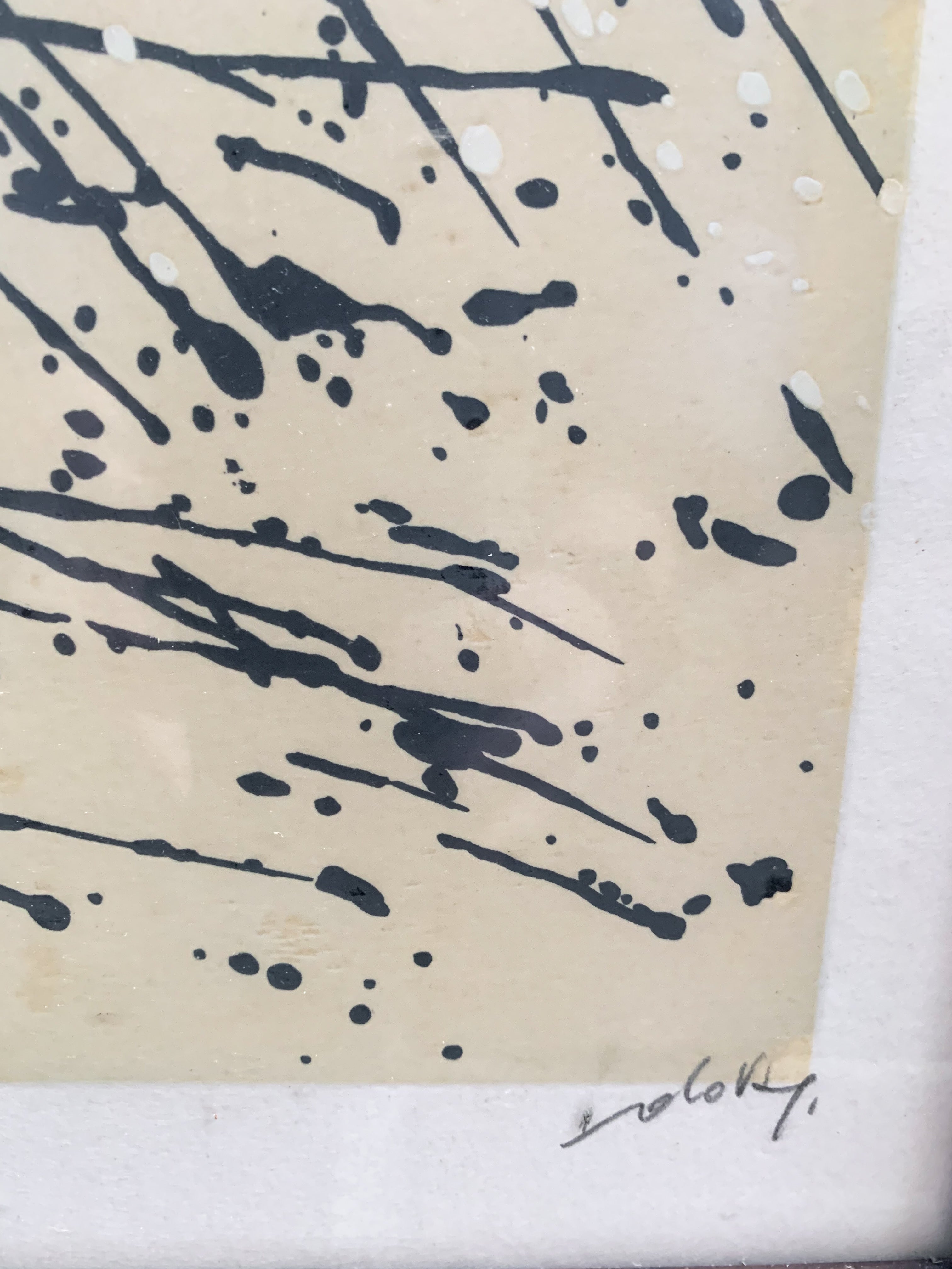 Lithography by Gianni Dova 1960s