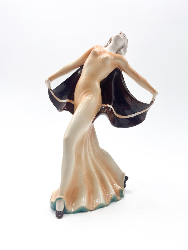 Statuina in Ceramica di Ballerina Decò Anni 40