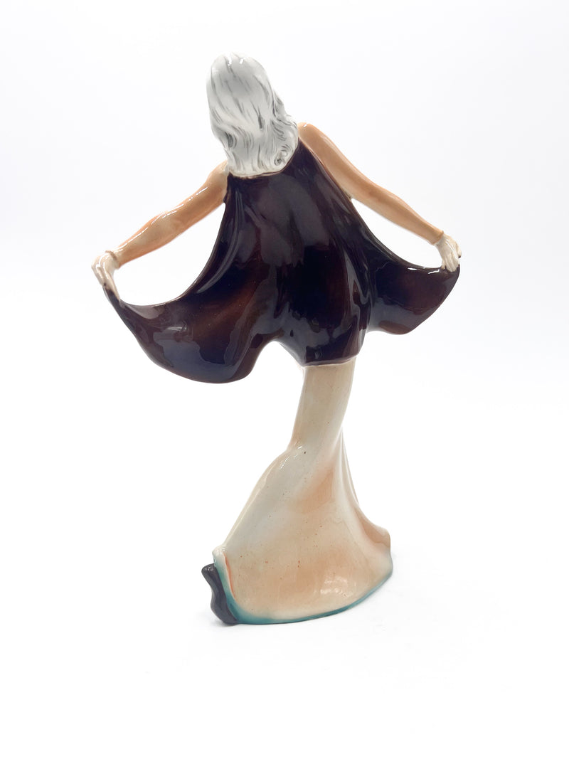 Statuina in Ceramica di Ballerina Decò Anni 40