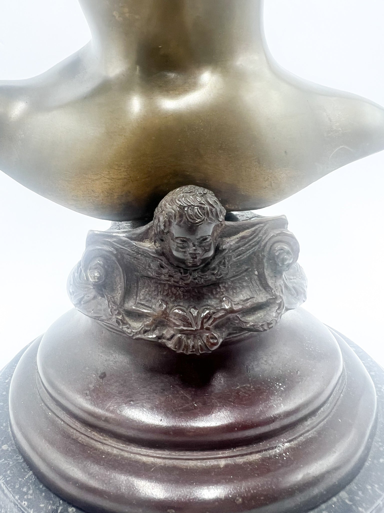 Scultura di Busto di Bambino in Bronzo realizzato da Gemito Anni 50