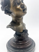 Scultura di Busto di Bambino in Bronzo realizzato da Gemito Anni 50