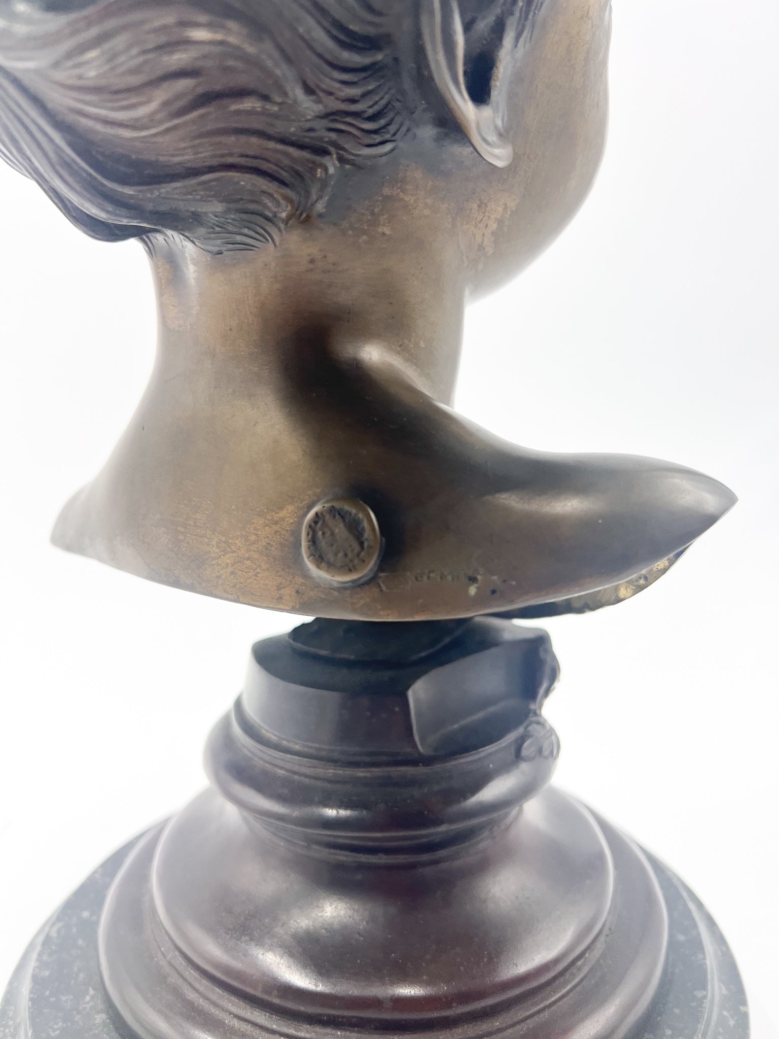 Scultura di Busto di Bambino in Bronzo realizzato da Gemito Anni 50