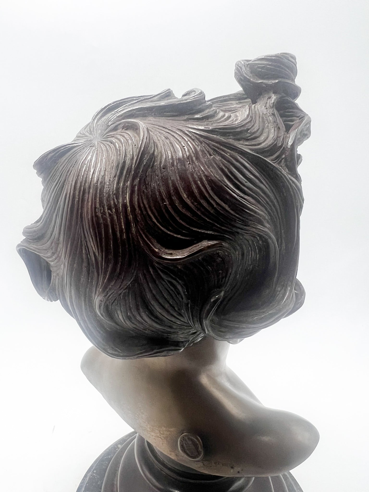 Scultura di Busto di Bambino in Bronzo realizzato da Gemito Anni 50