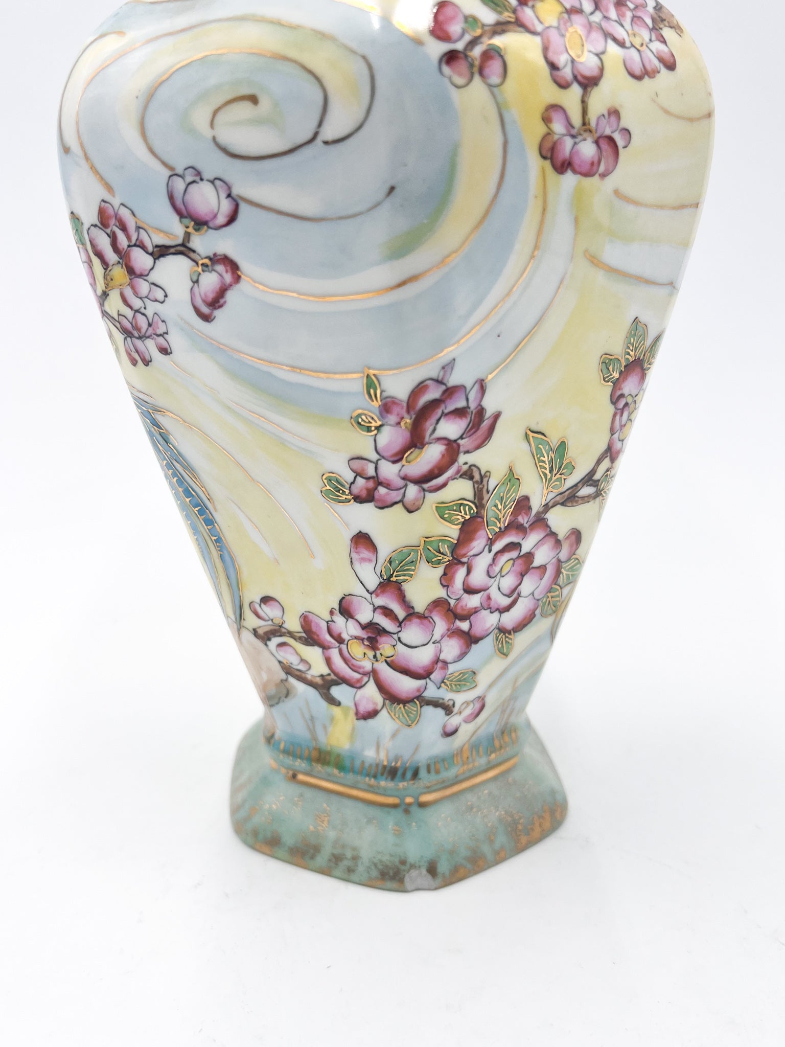 Vaso Liberty in Ceramica Dipinto a Mano di Vera Vitali del 1927