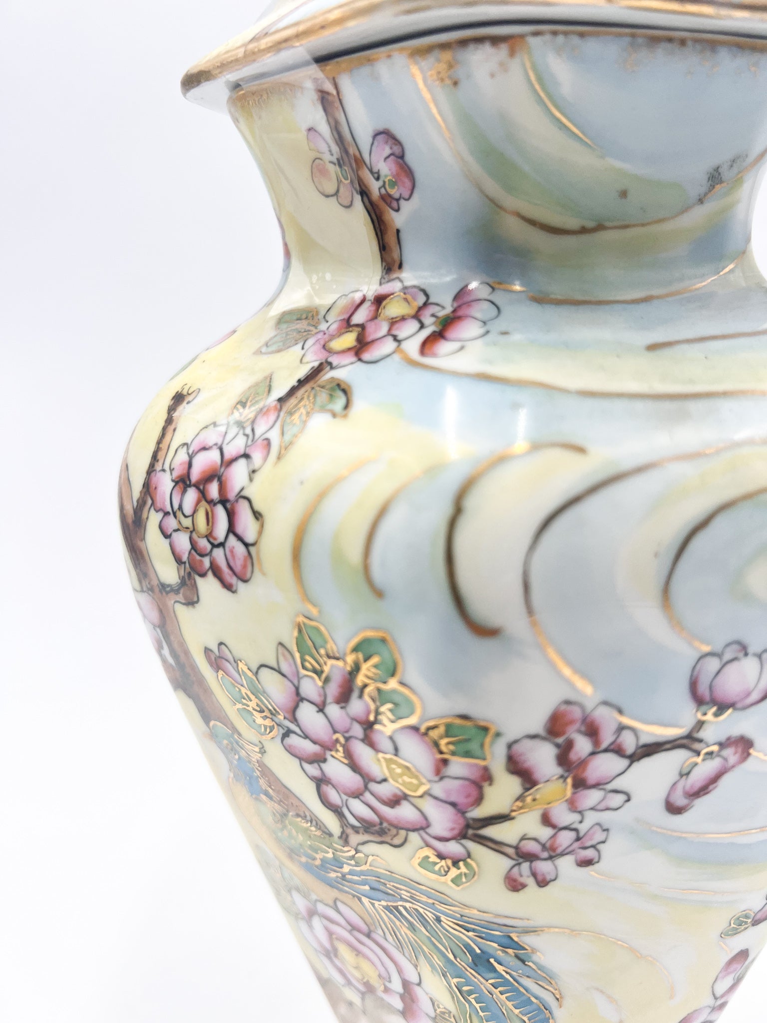 Vaso Liberty in Ceramica Dipinto a Mano di Vera Vitali del 1927