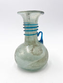 Vaso Azzurro in Vetro Scavo Cenedese Primi Novecento