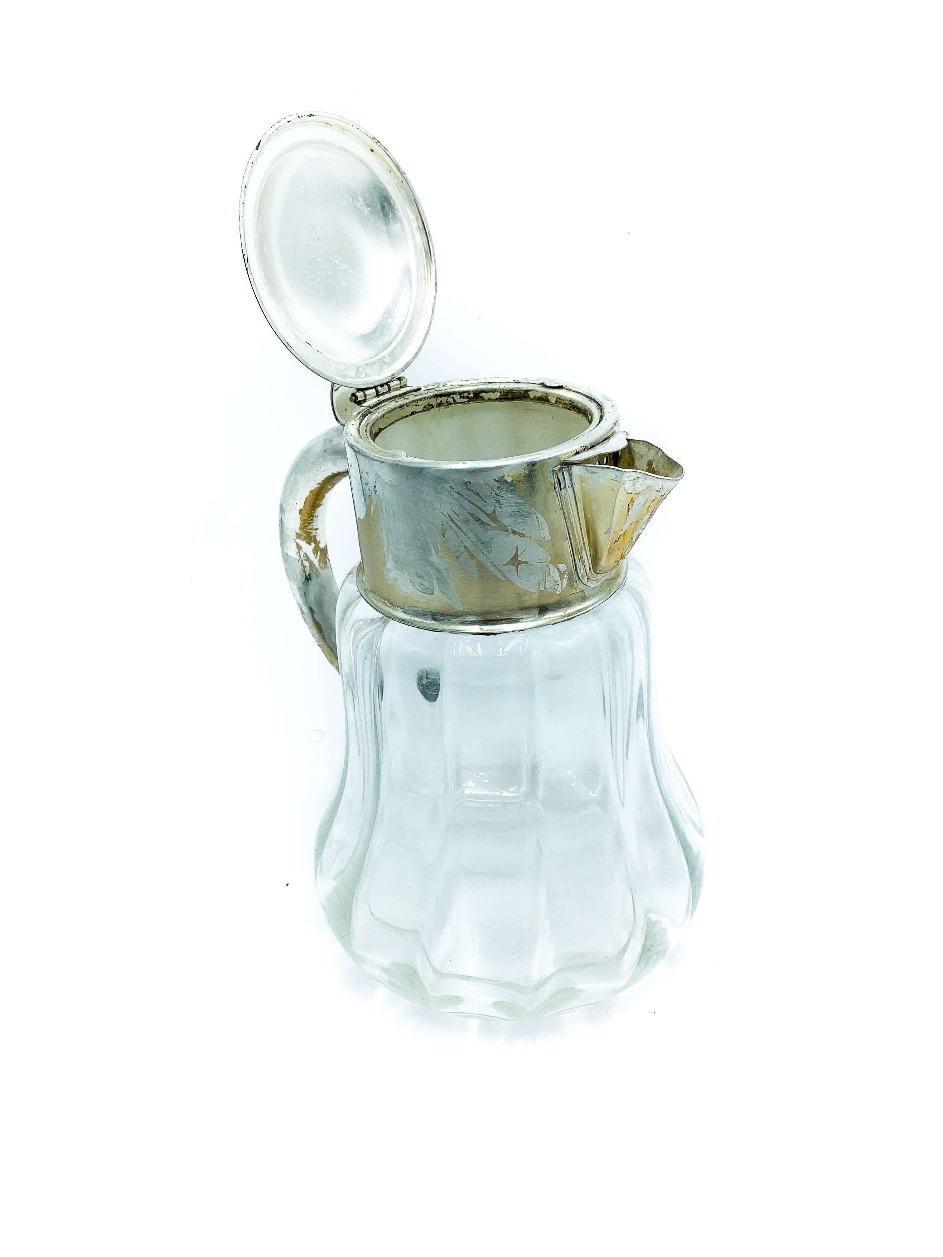 Glass and silver jug from the 1940s