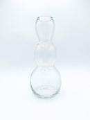 Vaso in Vetro Trasparente a Bolle Anni 80