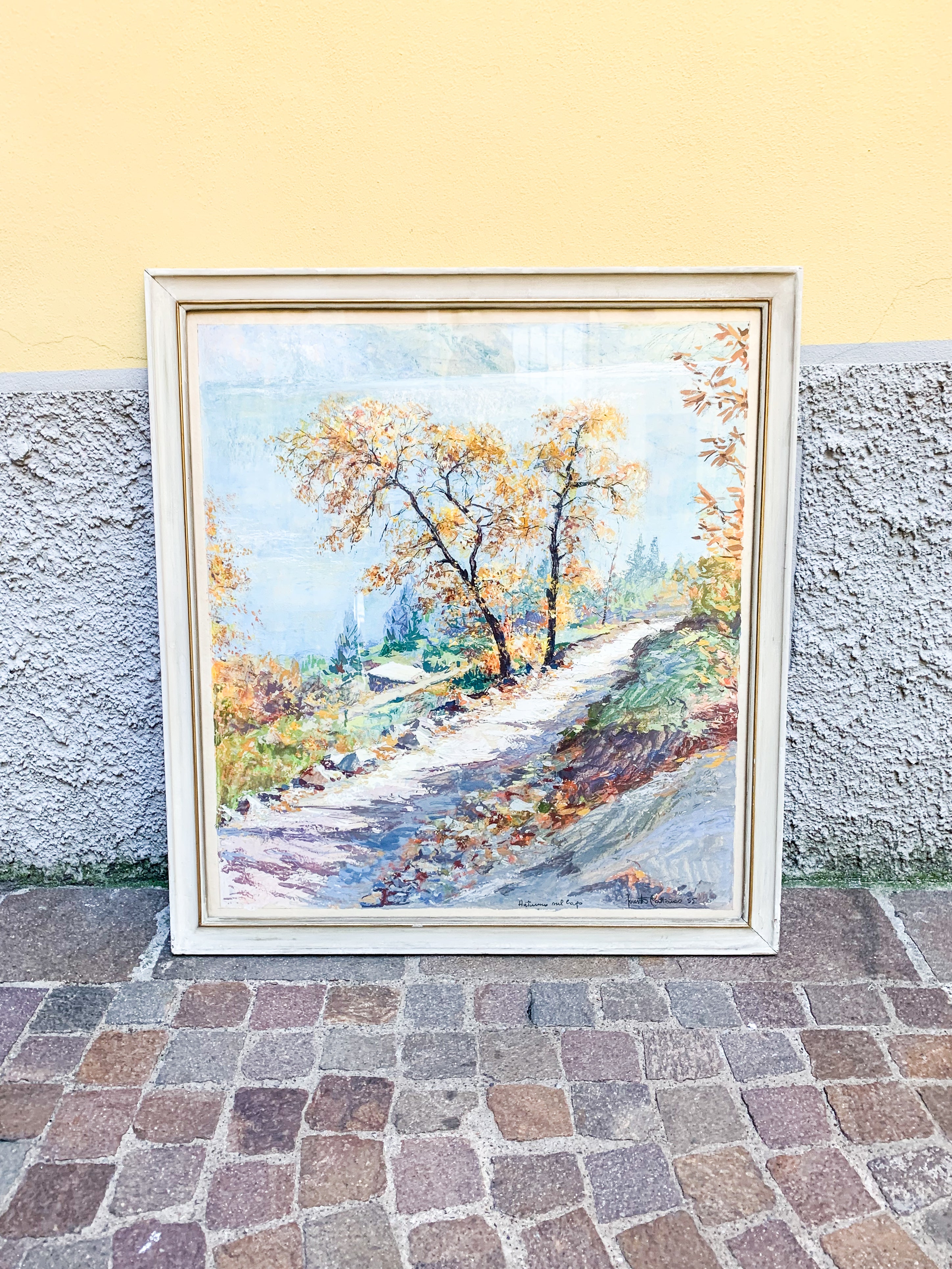 Oil painting on canvas by Fausto Cattaneo from 1956