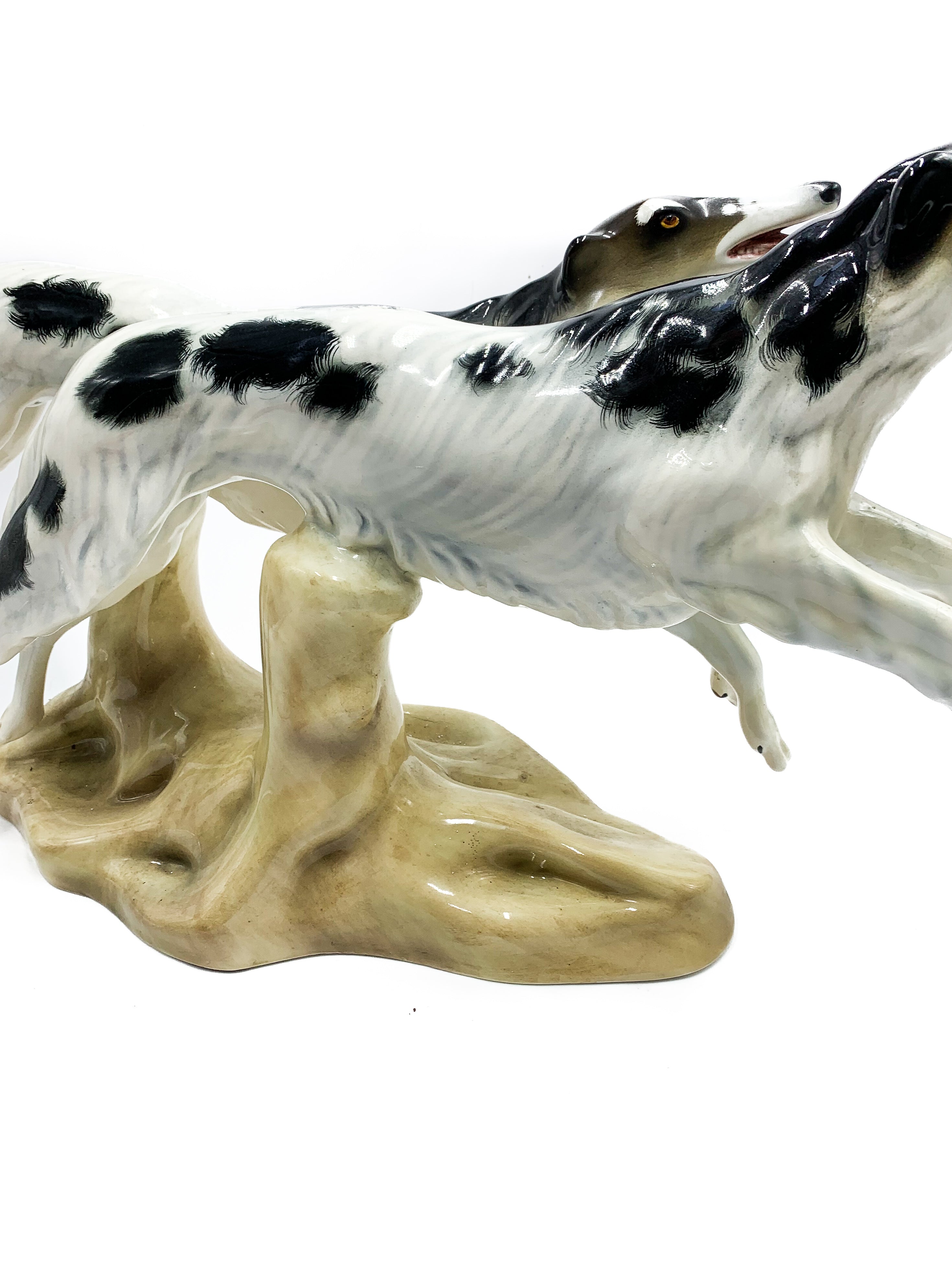 Pair of Cia Manna Ceramic Greyhounds 1950s