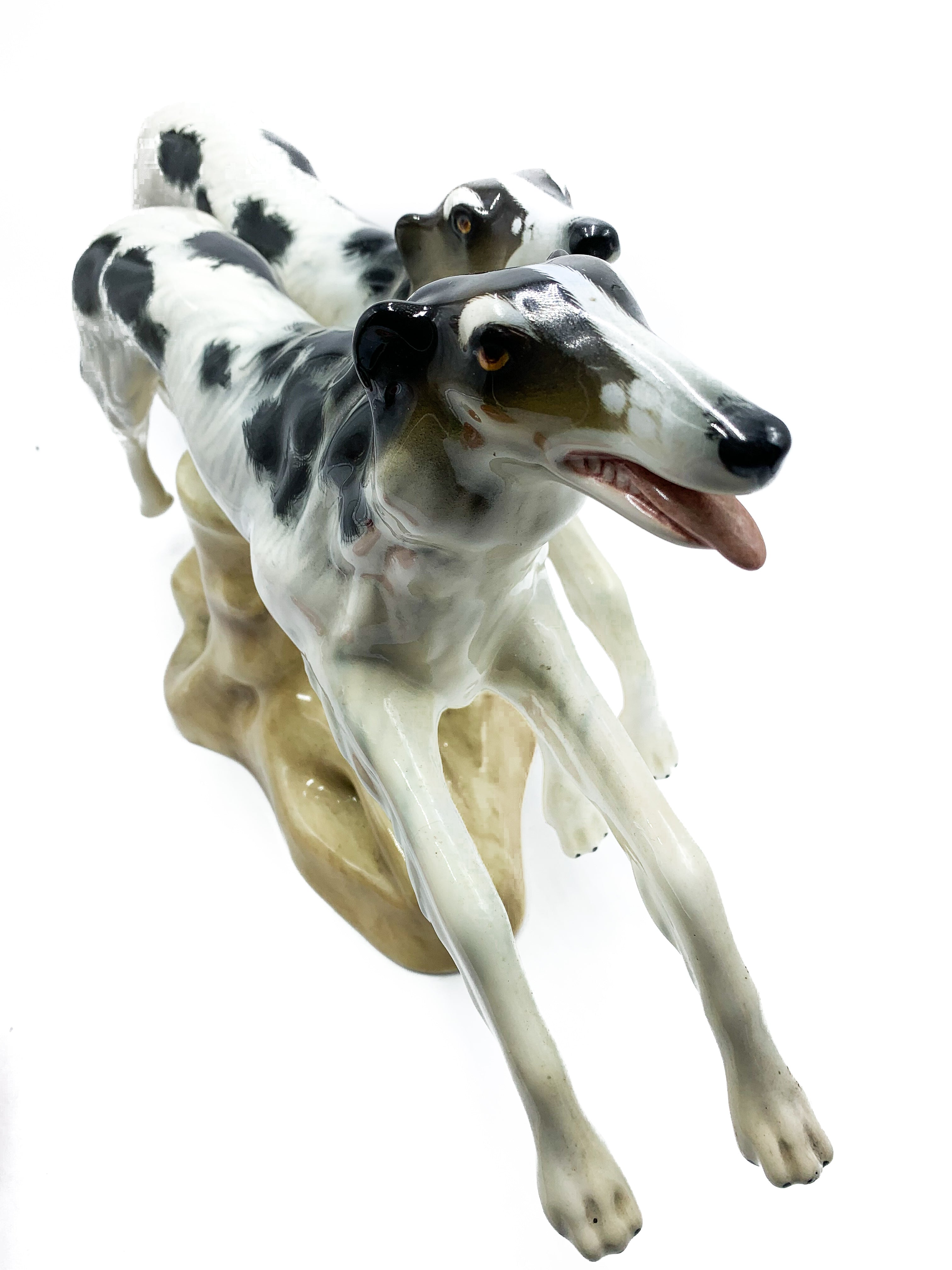 Pair of Cia Manna Ceramic Greyhounds 1950s