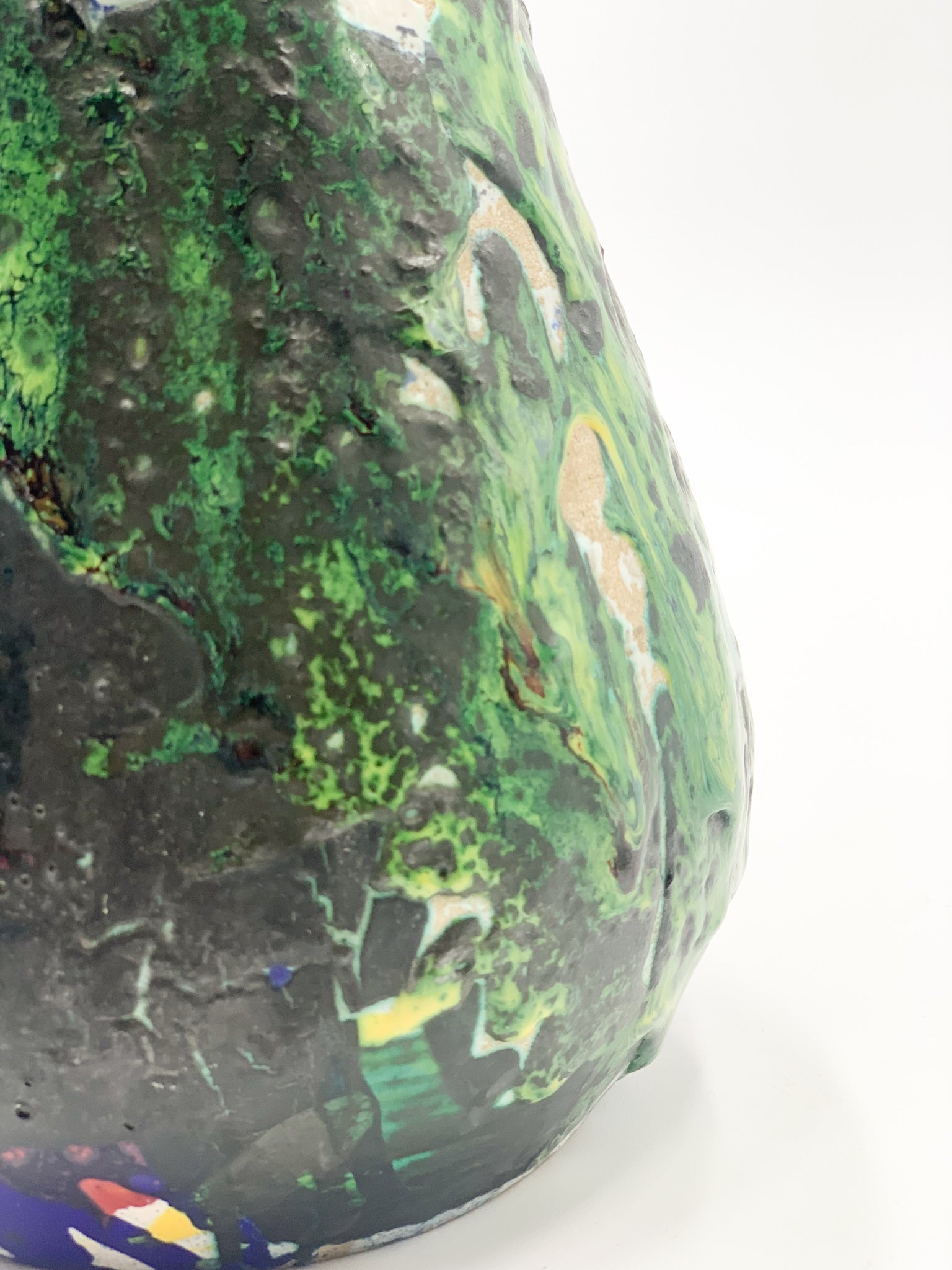 Vaso in Ceramica di Albisola di Gianni Dova e Roberto Crippa Anni 50