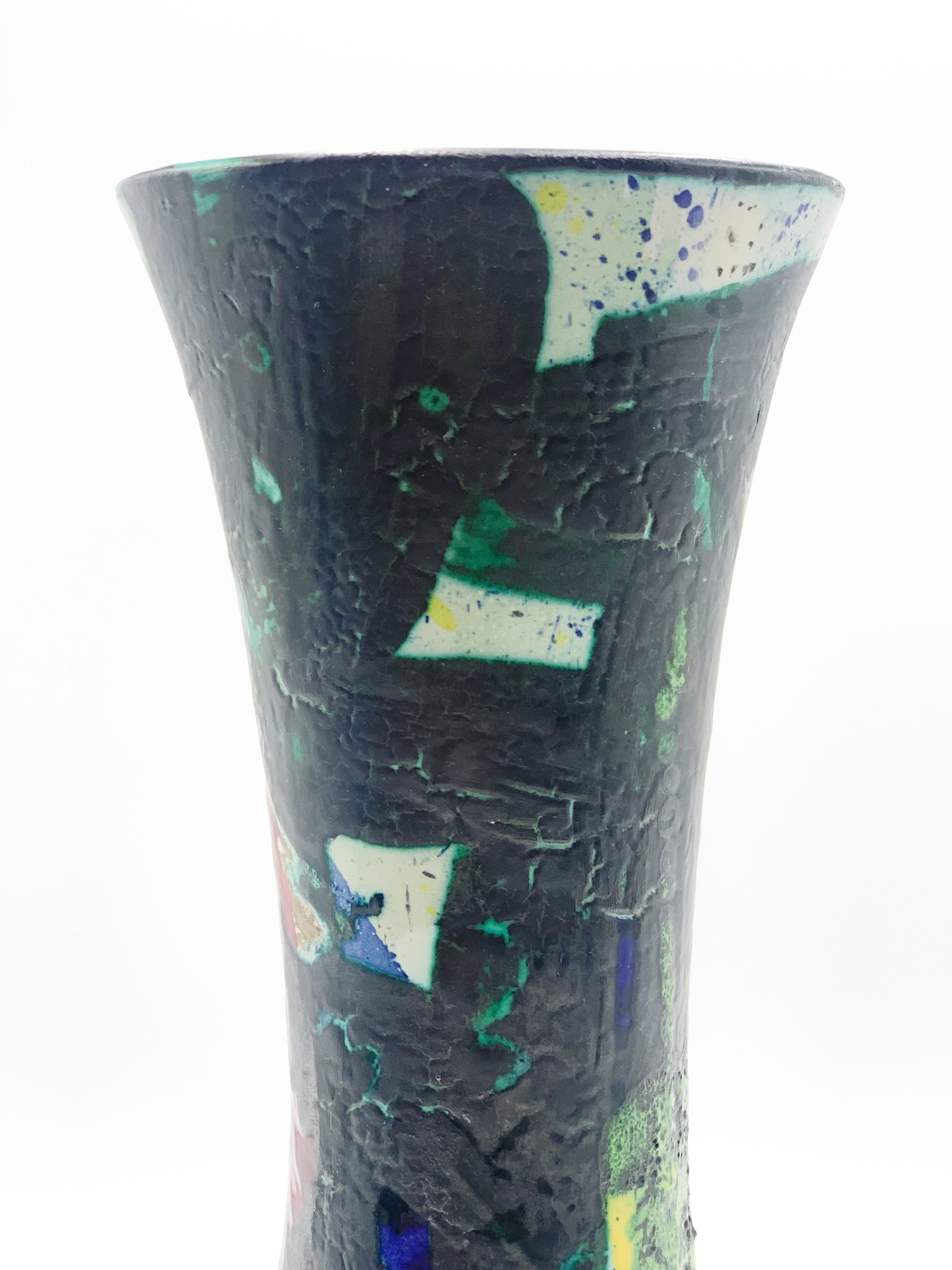 Vaso in Ceramica di Albisola di Gianni Dova e Roberto Crippa Anni 50