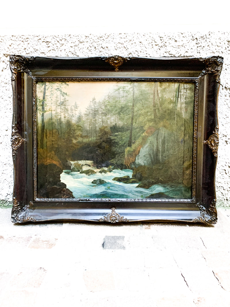Oil painting on wood from the 1890s