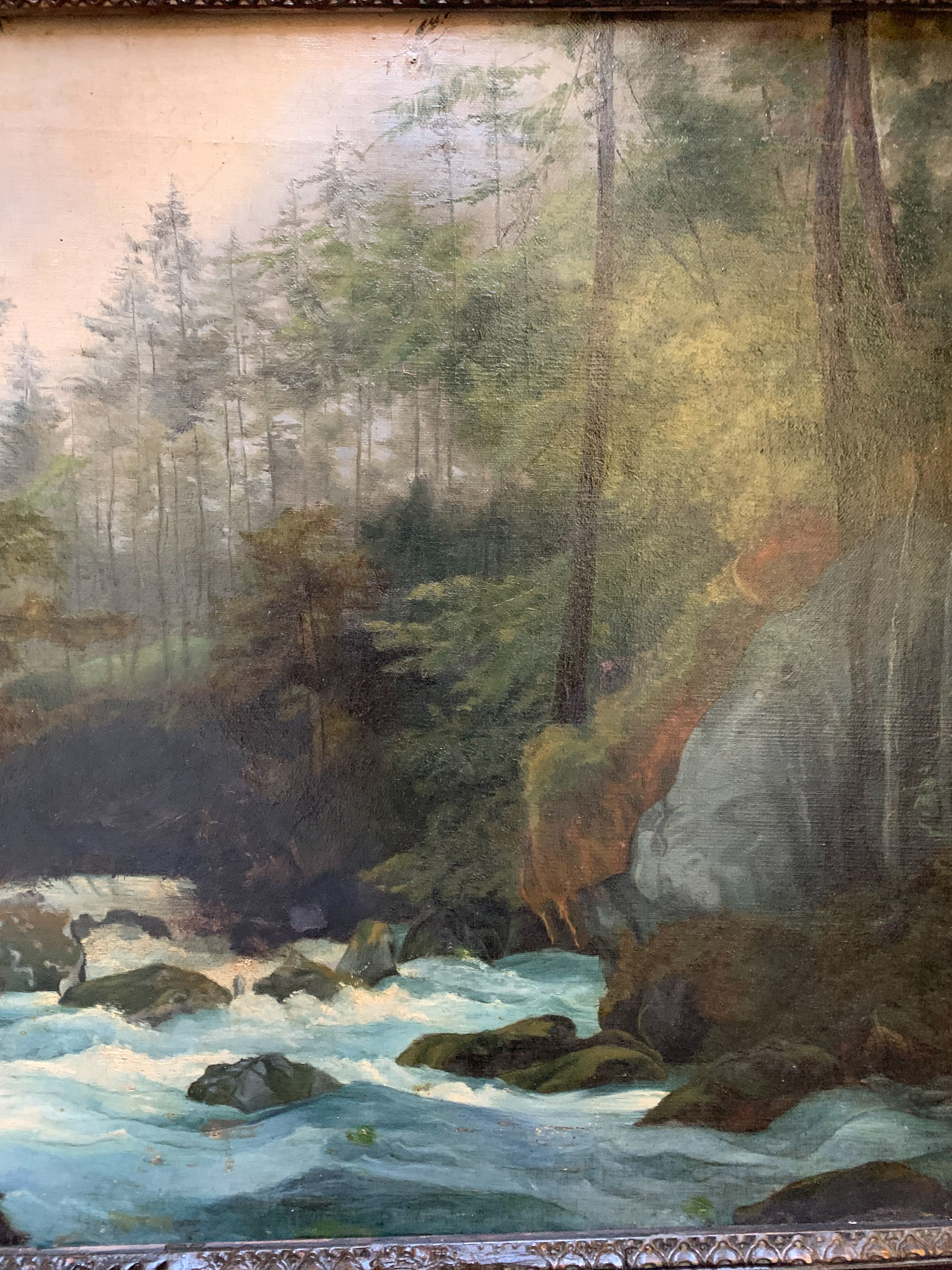 Oil painting on wood from the 1890s