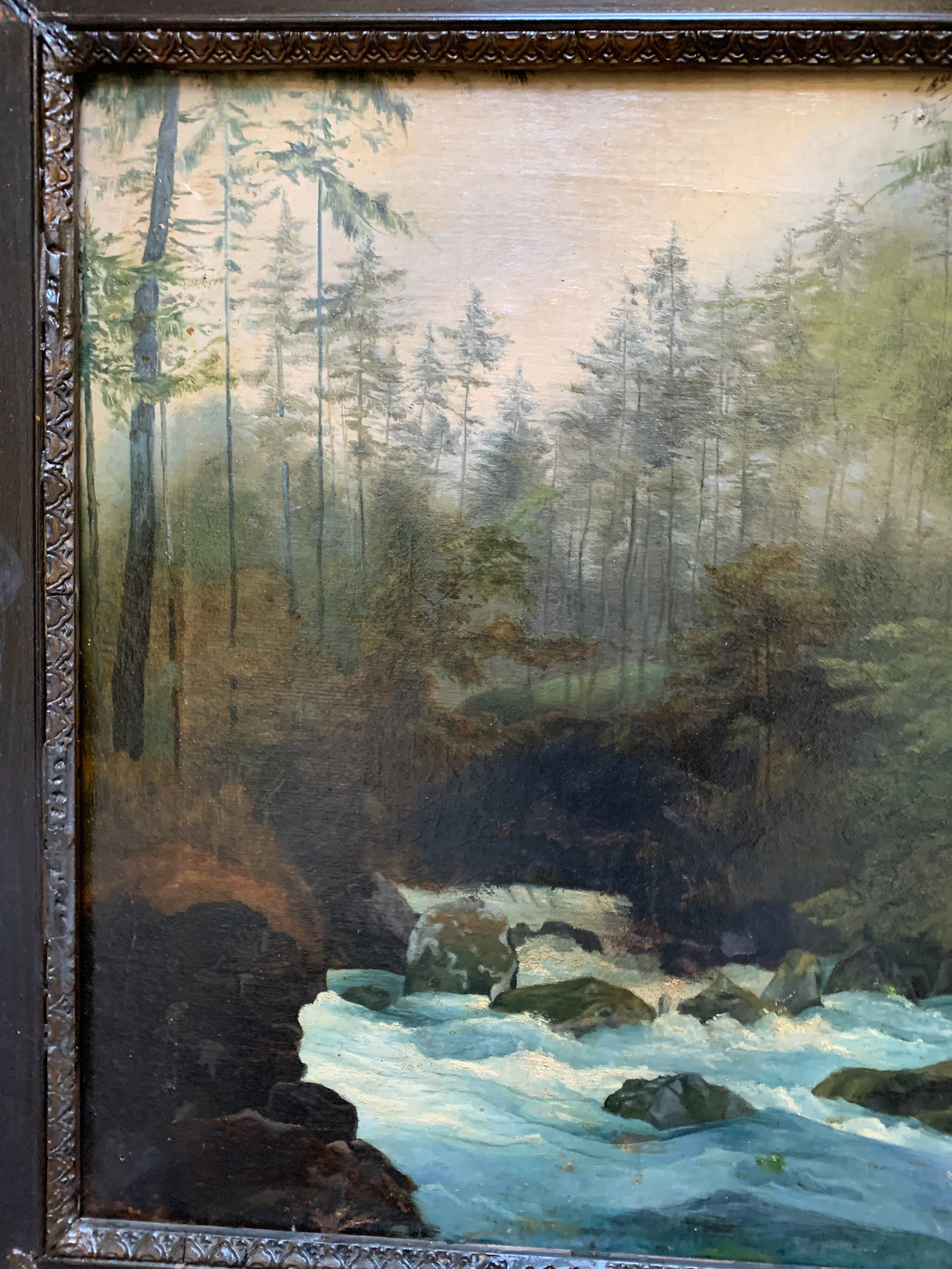 Oil painting on wood from the 1890s