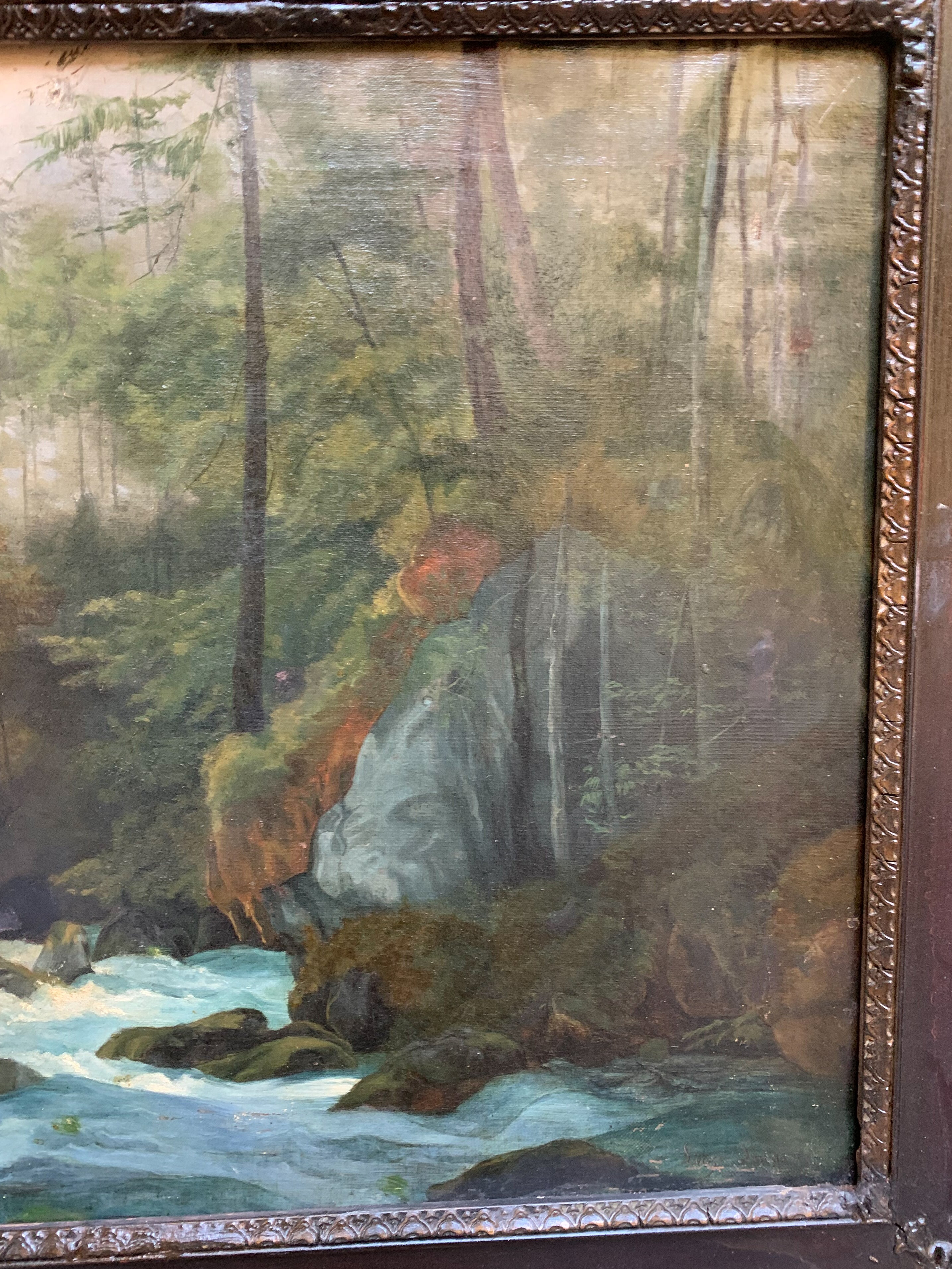 Oil painting on wood from the 1890s