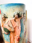 Portaombrelli in ceramica di Pucci Dipinto e Scolpito a Mano Anni 50