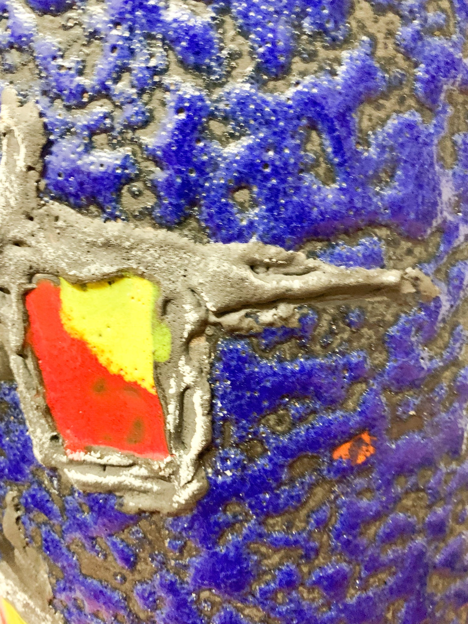 Portaombrelli in Ceramica di Albisola Dipinto a Mano Anni 70