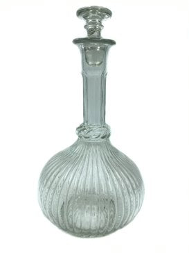 Glass Liqueur Bottle with Round Base