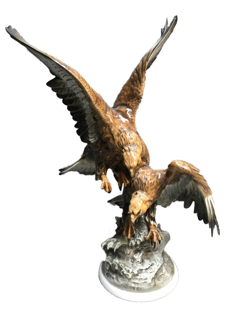 Scultura in Ceramica di Coppia di Aquile di Hutschenreuther, Anni '50