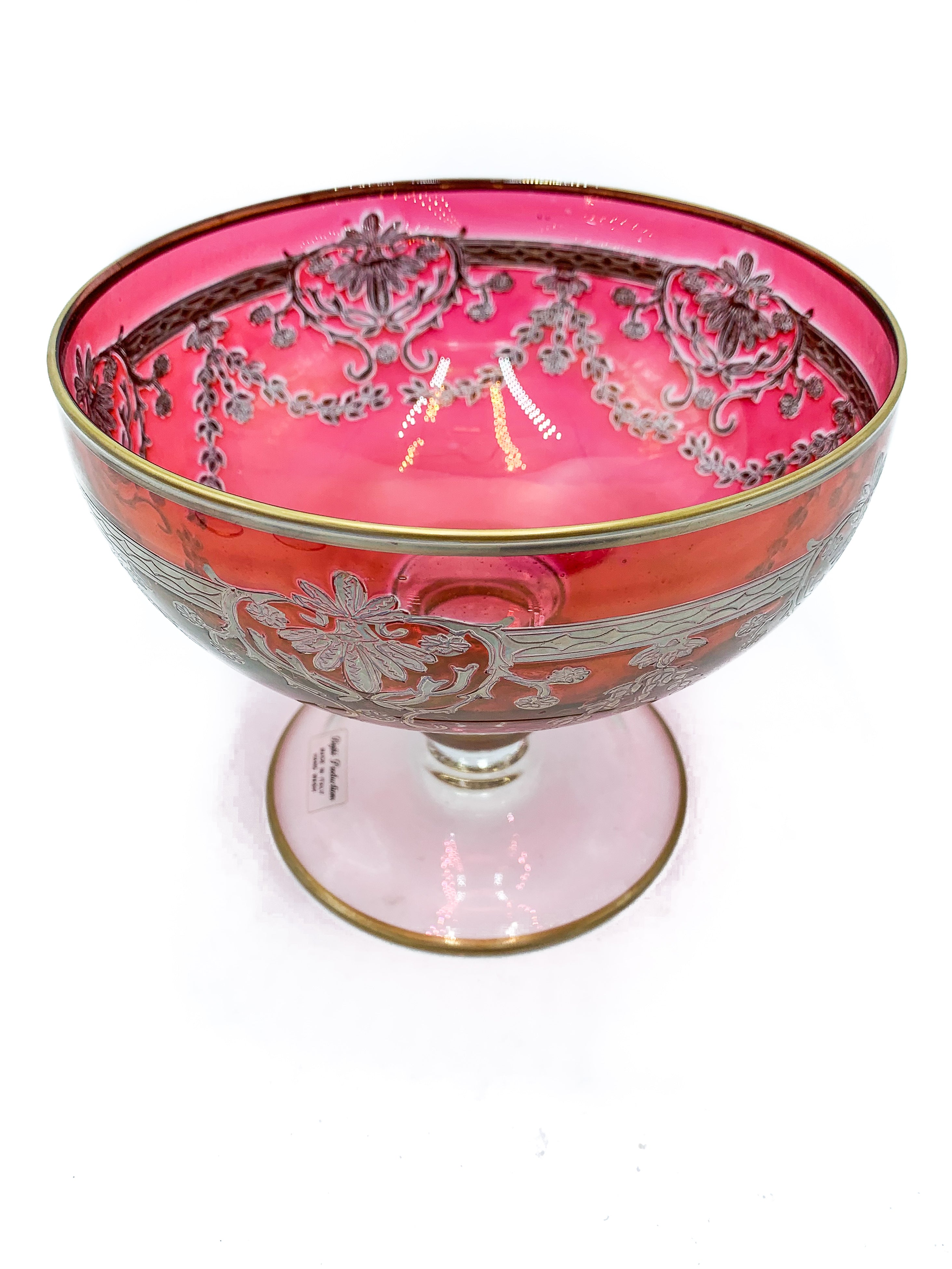 Empoli Glass Cup with 1960s Decorations
