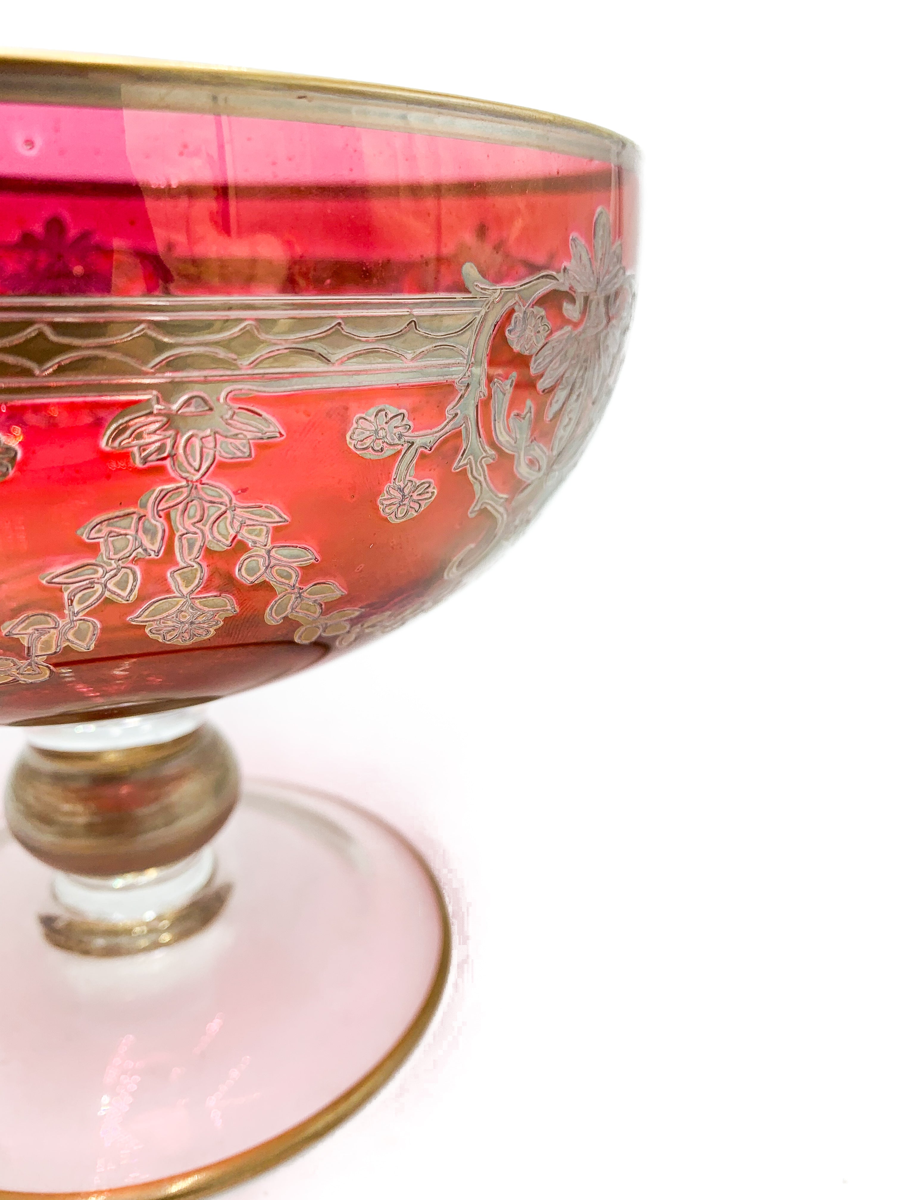 Empoli Glass Cup with 1960s Decorations