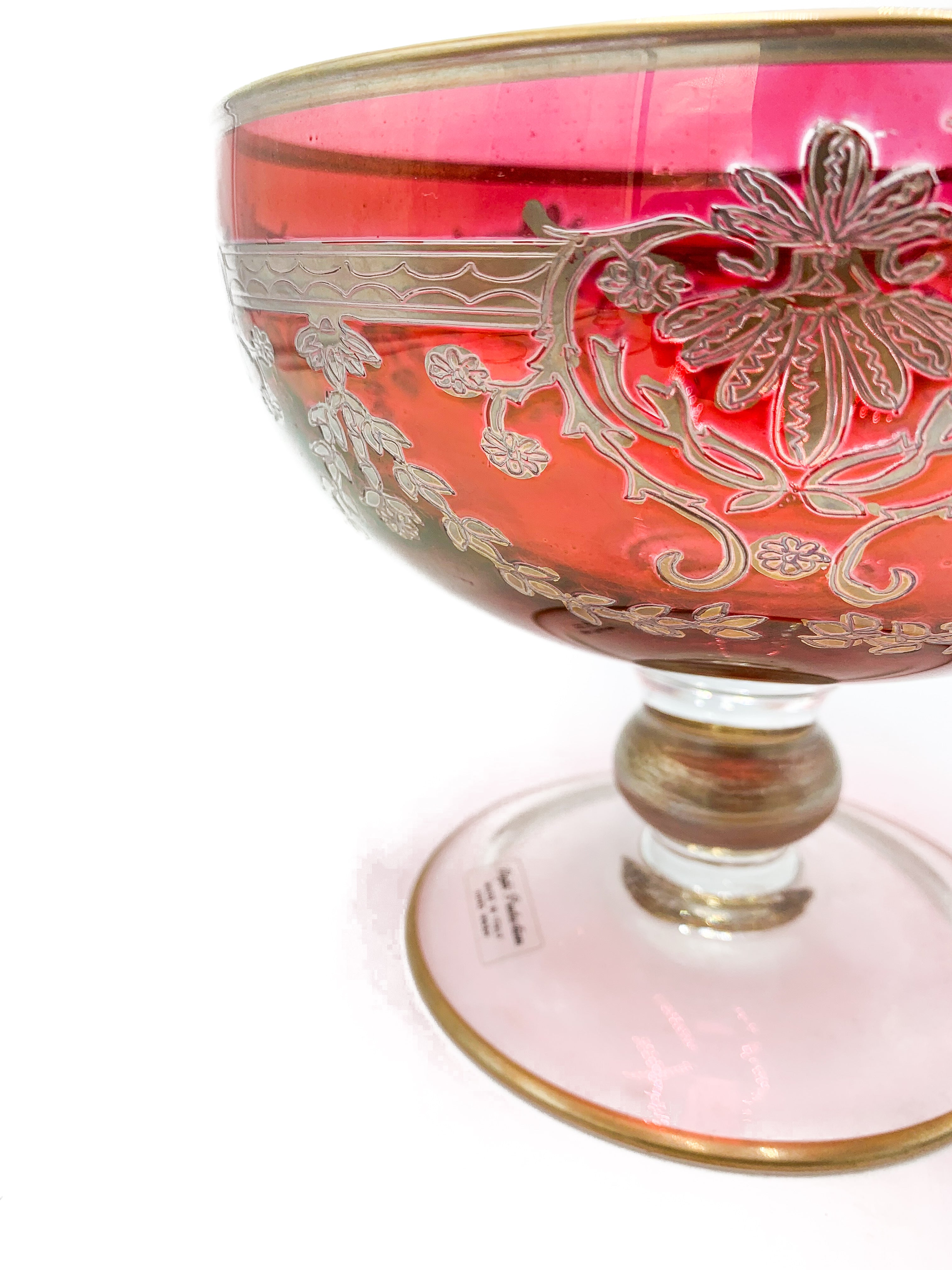 Empoli Glass Cup with 1960s Decorations